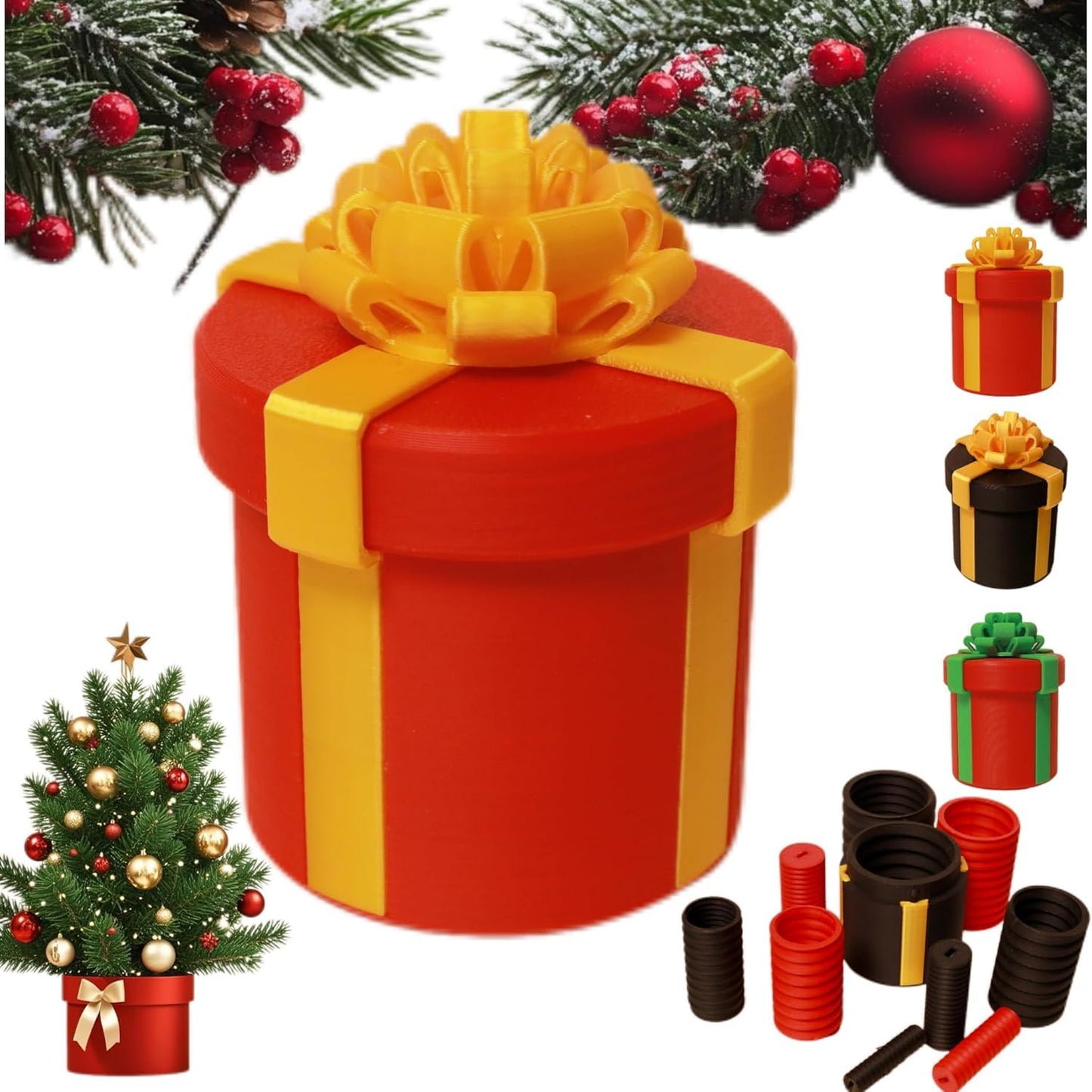 Annoying Gift Box - Upgraded Screw Puzzle That Fits US Dollar Bills (2.75” Tube), Includes a Reinforced Key for Repeated Use - Cash Prank Gift for Birthday, Christmas & Fun Party Game