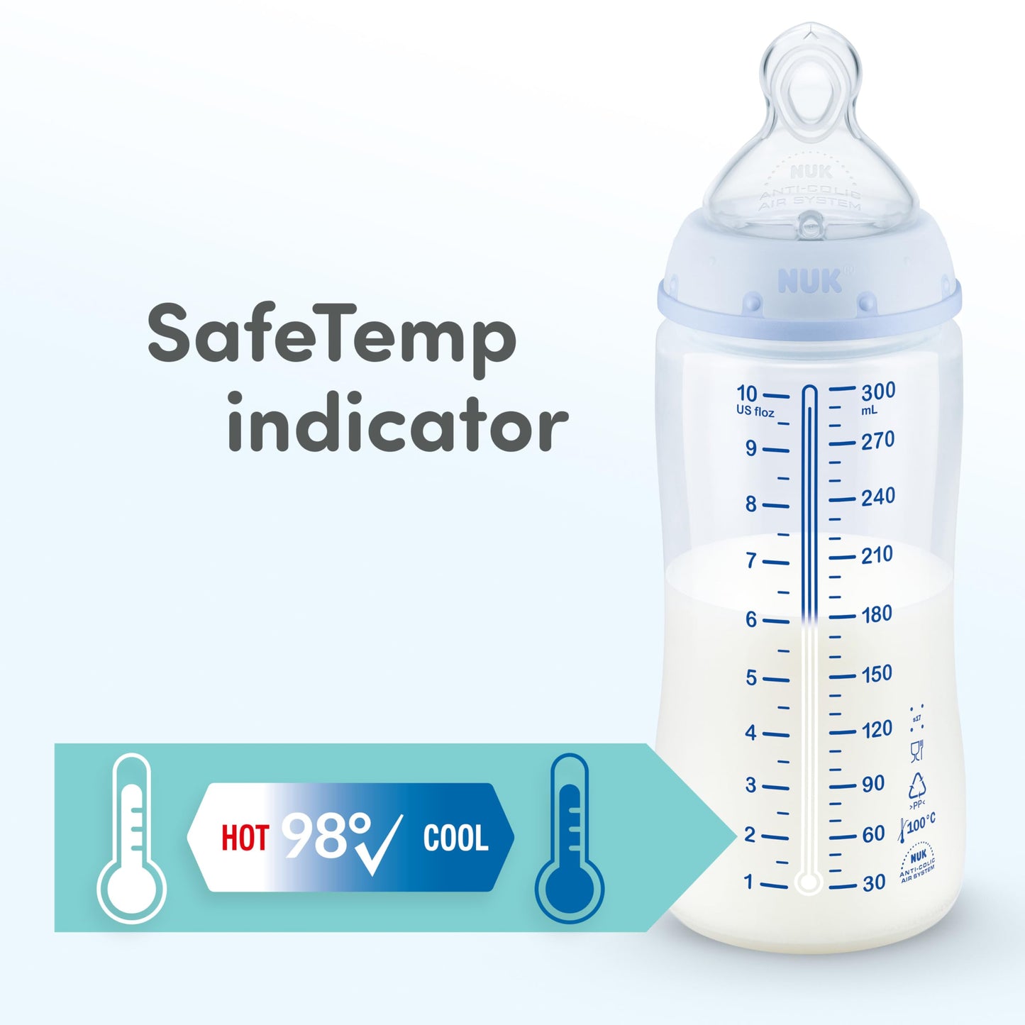 NUK Smooth Flow Anti-Colic Bottle Newborn Gift Set, 0+ Months