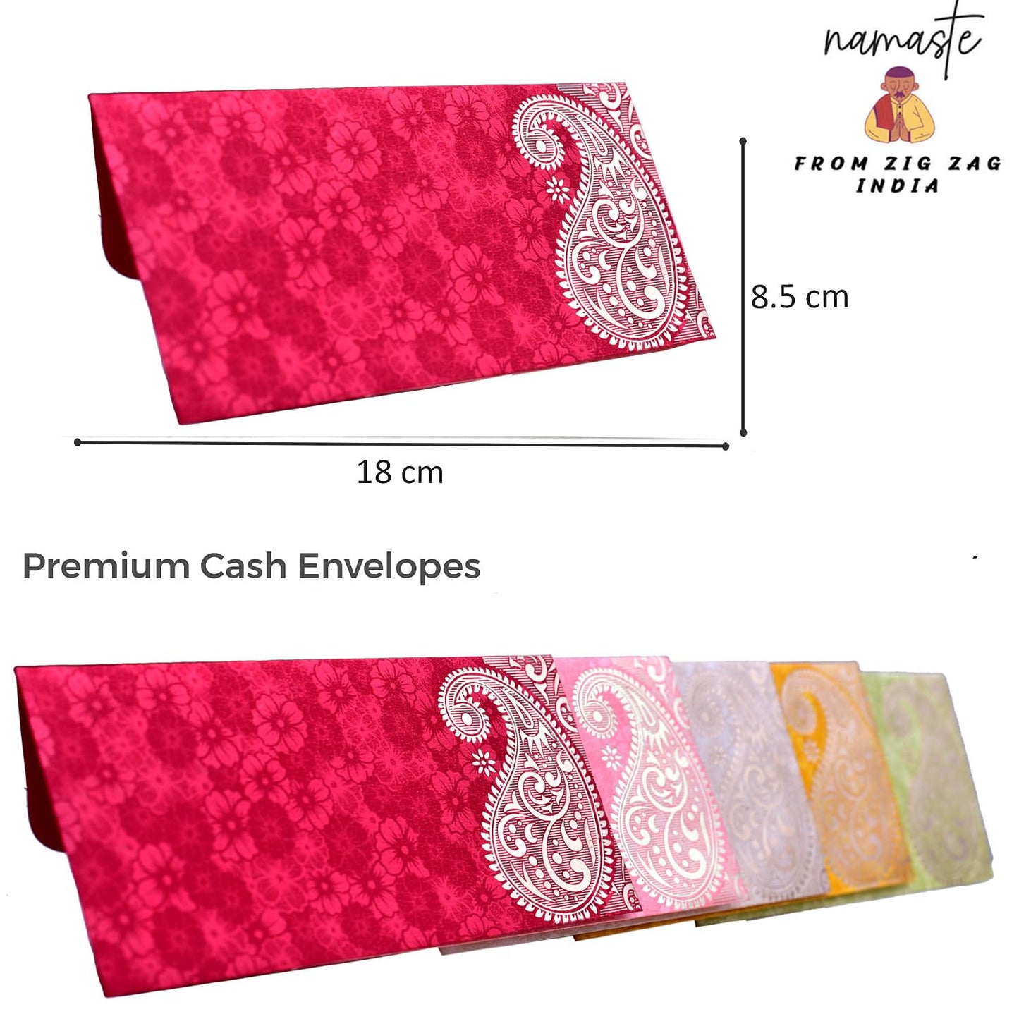 Elegant Money Gifting Envelopes Pack of 25 Cash Holder Designer Lifafa for Weddings, Invitations, Gift of Prosperity Multi Color