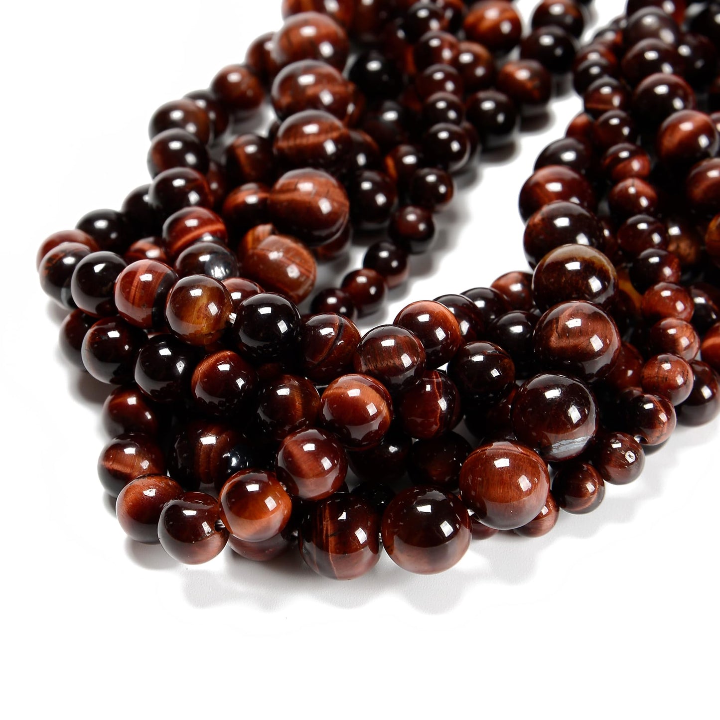 38Pcs Red Tiger Eye 10mm Beads Natural Stone Round Gemstone Genuine Real Stone for DIY Bracelet Jewelry String Making