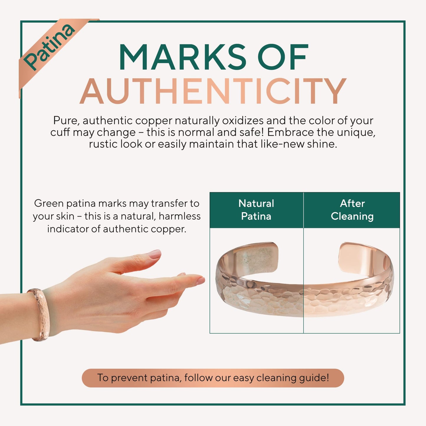 TheraCopper Copper Bracelet for Men & Women — 100% Pure Copper Bracelets — Raw, Solid & Uncoated Authentic Handmade Tibetan Bracelet Cuff Bangles (Hammered)