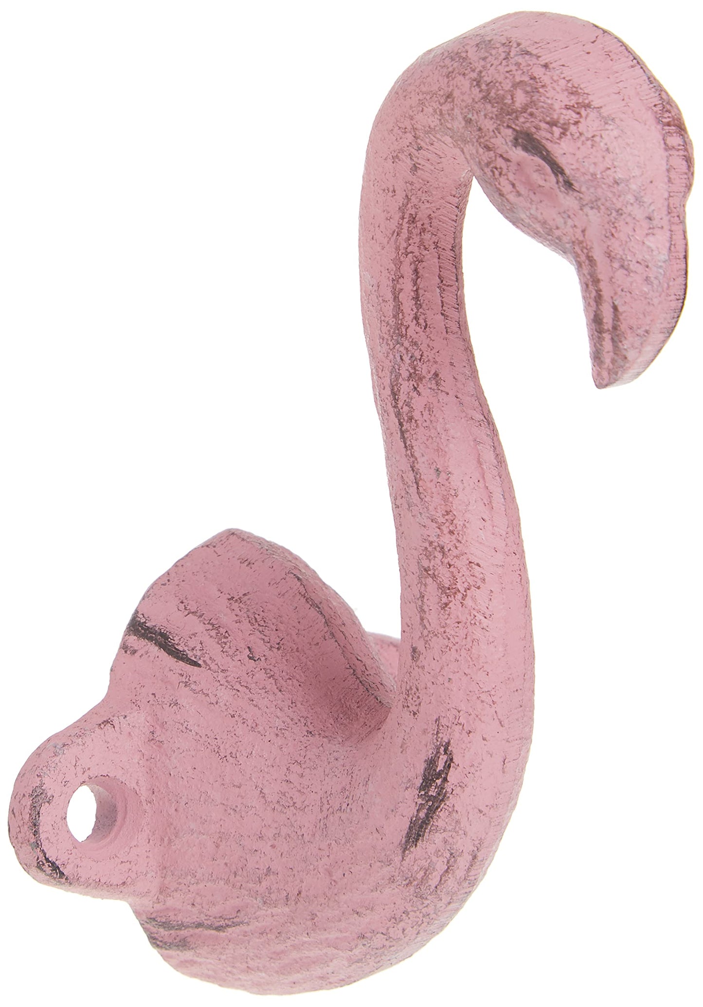 Abbott Collection Cast Iron Flamingo Wall Hook - Antique Pink (3.75" H)