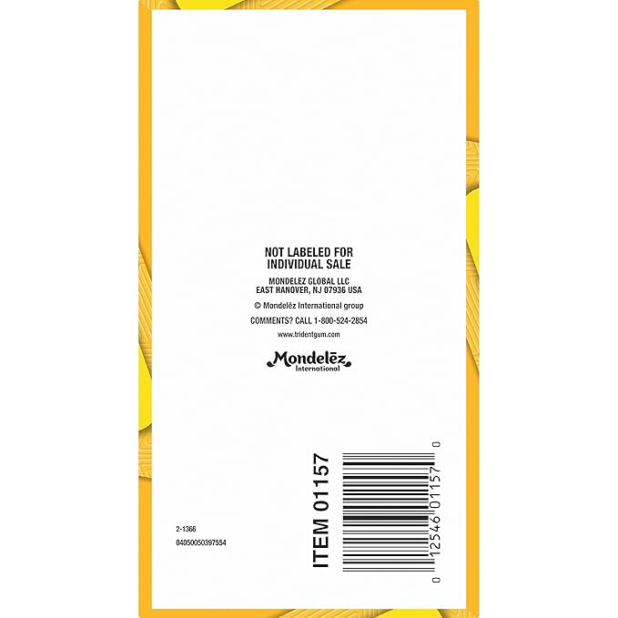 Trident Pineapple Twist Sugar-Free Chewing Gum, 12 Packs of 14 Pieces (168 Total Pieces)