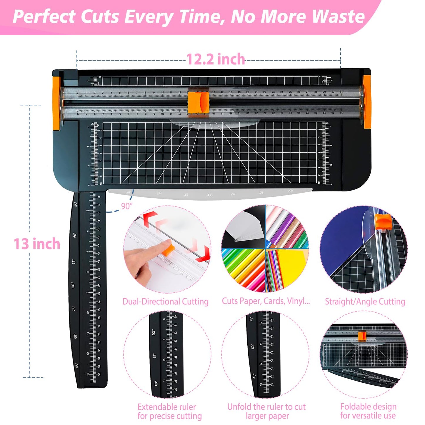 Convend The All-in-One Accessories and Supplies Bundle for Xtra-103Pcs Starter Kit with Weeding Tools, HTVs, Permanent Vinyl, Transfer Paper, LED Light Pad, Paper Cutter for Crafting Projects