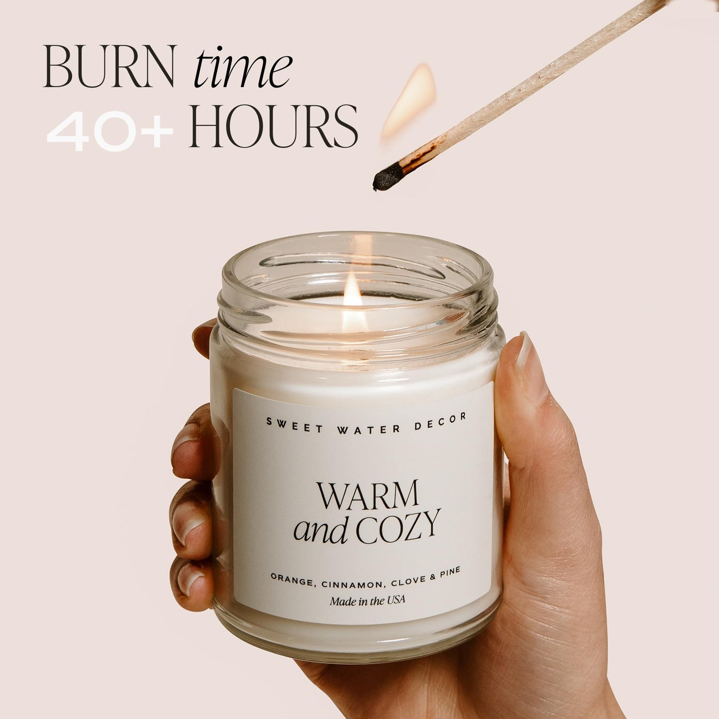 Sweet Water Decor in My Mom Era Candle - Jasmine, Rosemary, Sea Salt, and Honey Scented Candle - 9 oz Soy Candle in Clear Jar with 40+ Hours Burn Time - Mother's Day Gifts for Mom