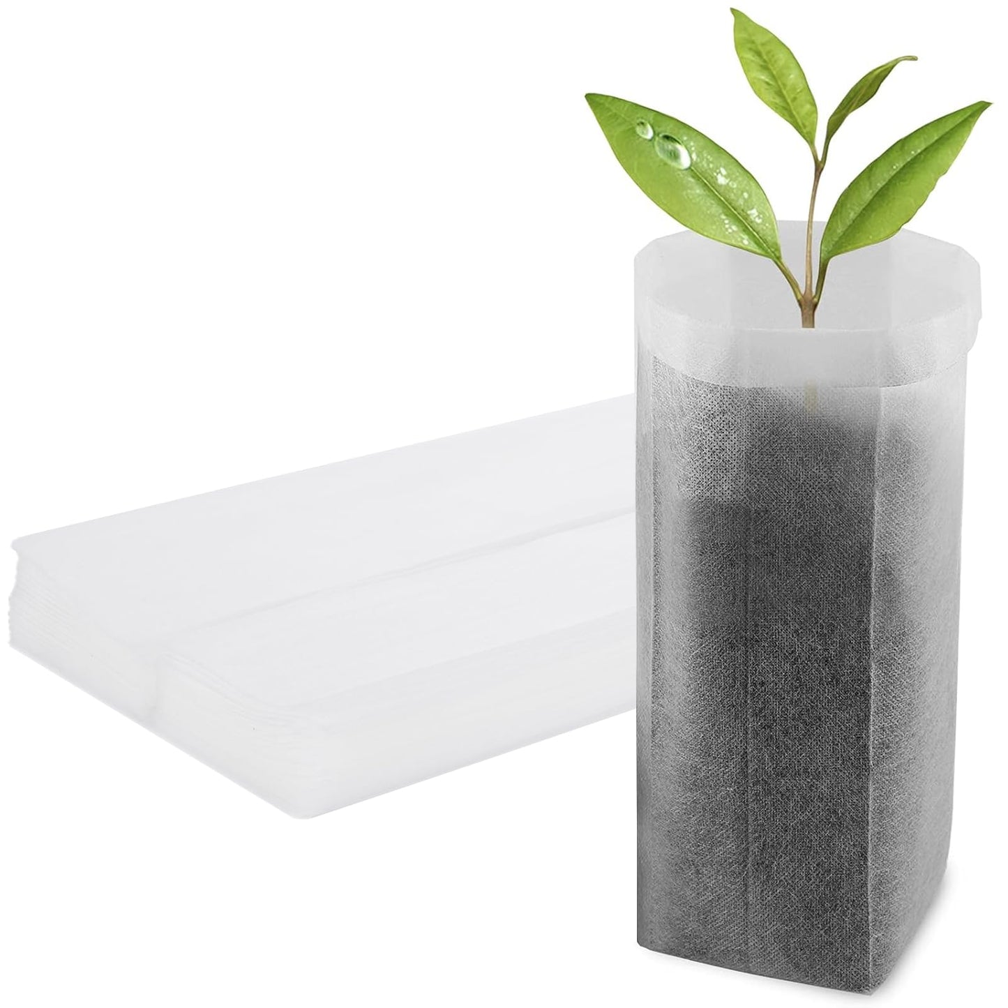 ENPOINT Fabric Grow Bags - 7.87x13.77 inches Breathable Seed Starter Plant Grow Bags for Seedling Pots, Nursery Pots for Plants, 50pcs