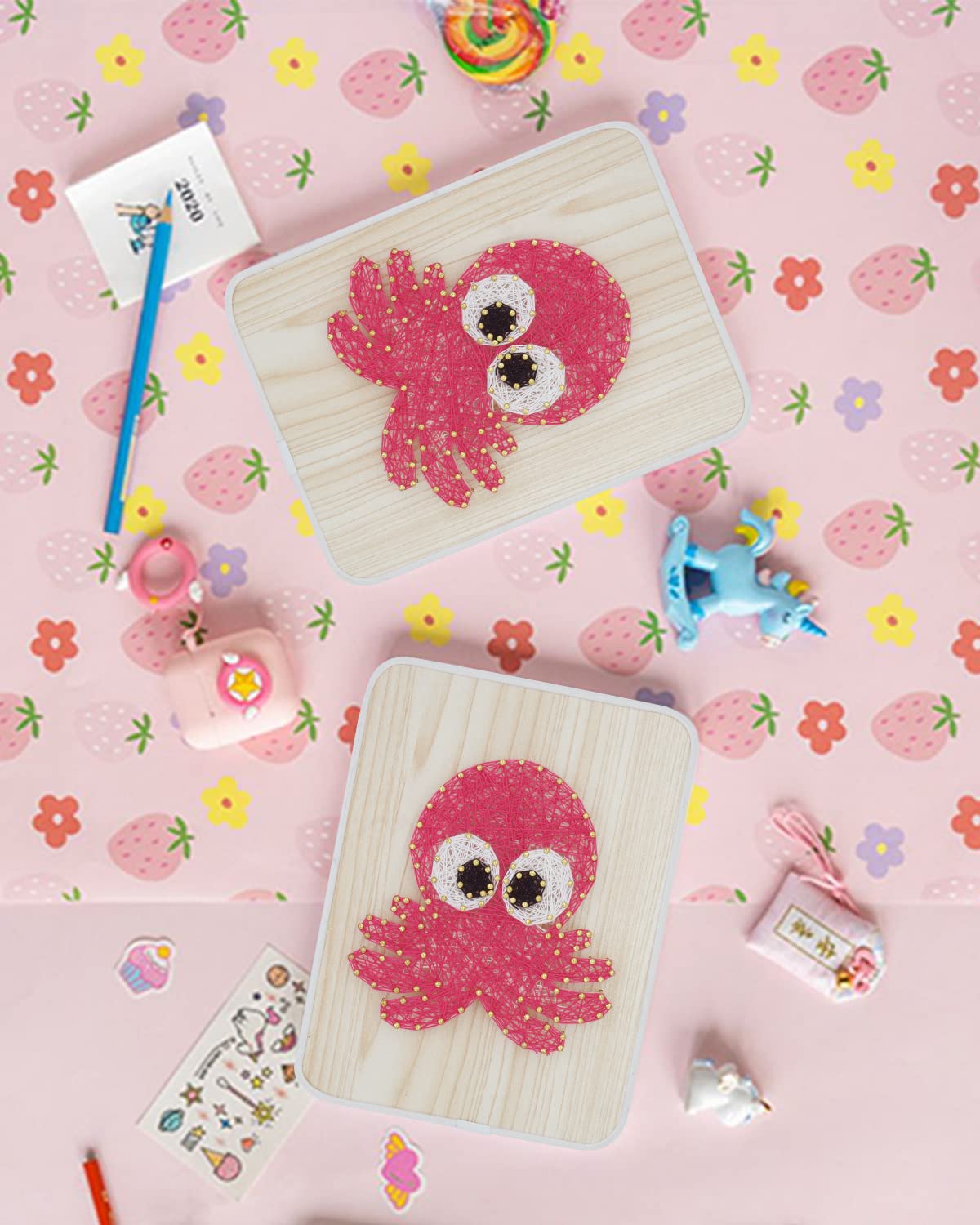 BAZIMA DIY String Art Kit for Beginner, DIY Octopus Craft Kit,Unique Gift,Craft Kit for Holidays