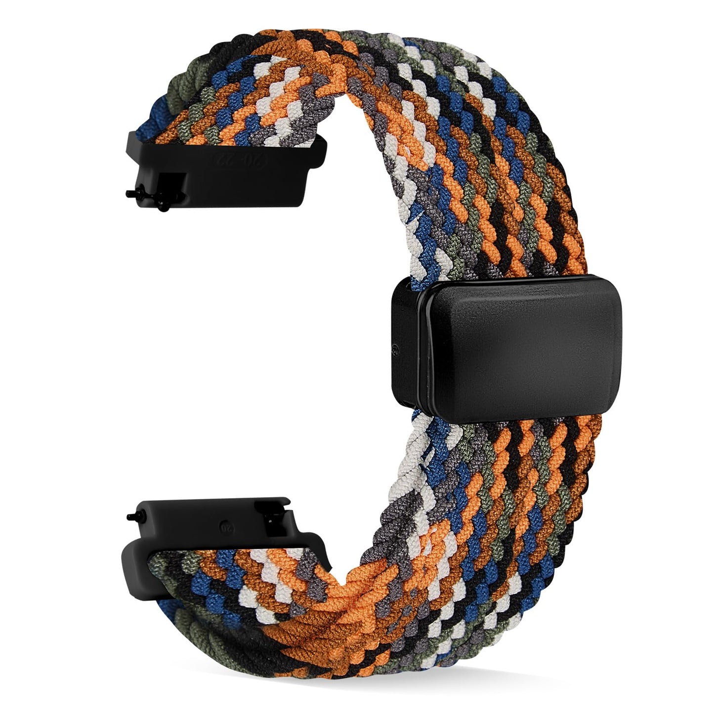 SIMYYO Nylon Magnetic Bands Quick Release Braided Nylon Watch Bands Stretchy Sport Replacement Strap for Men and Women 18mm 19mm 20mm 22mm