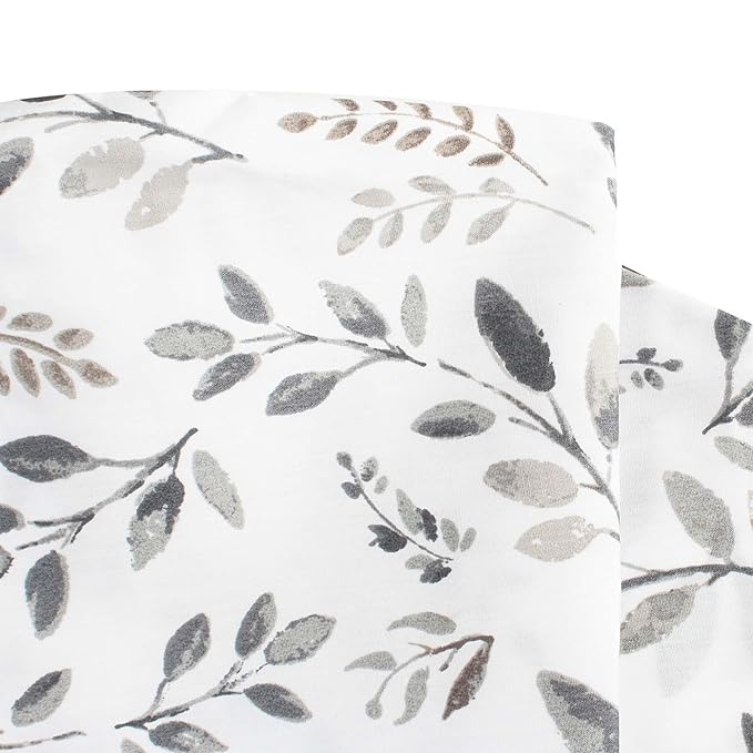 Boppy Original Nursing Pillow, Gray Taupe Leaves, Ergonomic Nursing Essentials for Bottle and Breastfeeding, Firm Fiber Fill, with Removable Pillow Cover, Machine Washable