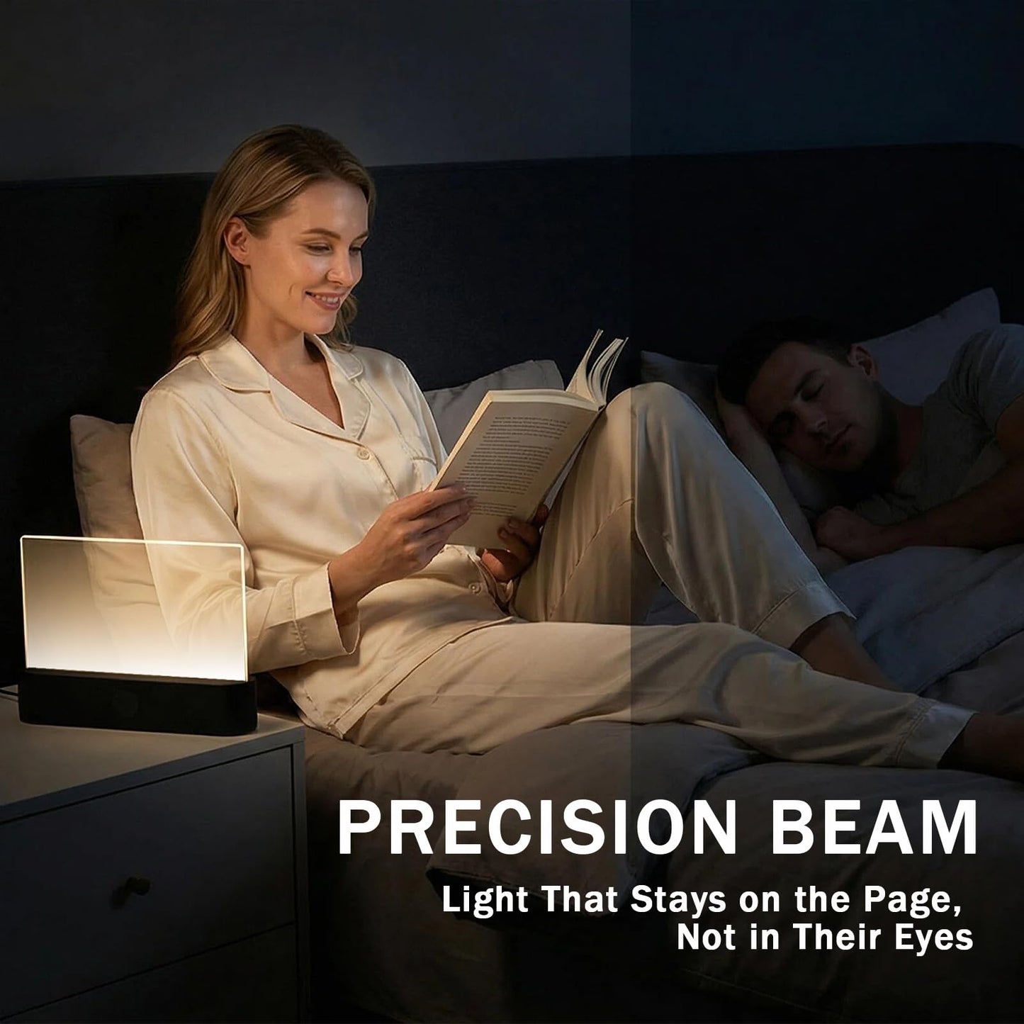 Book Lights for Reading at Night LED Rechargeable Lamp for Full Page Books in Bed Portable Flat Panel Bookmark Light Lovers Gifts Booklights Luz Para Leer Libros De Noche Lámpara En La Cama (Pink)