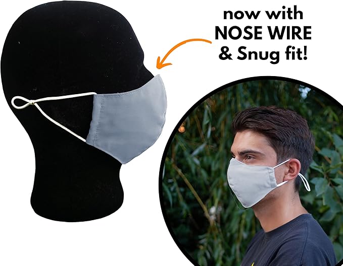 HOPE LOVE SHINE Cotton Reusable Face Masks w/Adjustable Ear Loops & Filter Pocket