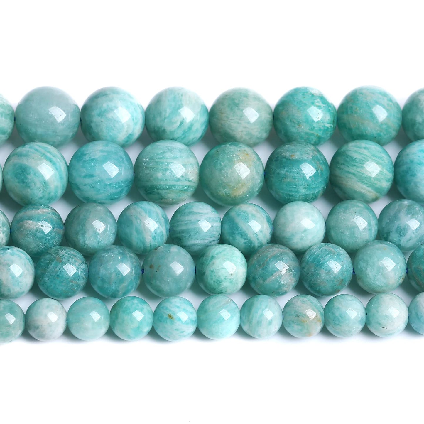 10mm 36pcs Natural Amazonite Blue Stone Beads for Jewelry Making AAA Round Loose Beads Energy Healing Power Stone Beads DIY Bracelet Necklace 15"(Amazonite, 10mm)