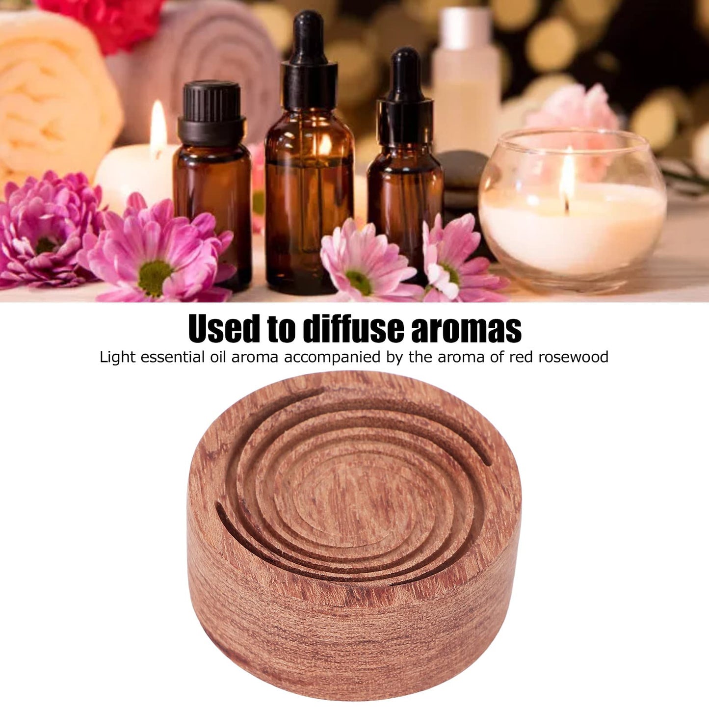 Essential Oil Diffuser, Mini Wood Aromatherapy Diffuser Box for Car Living Room Office, Wooden Essential Oil Diffuser Box Accessory (#3)