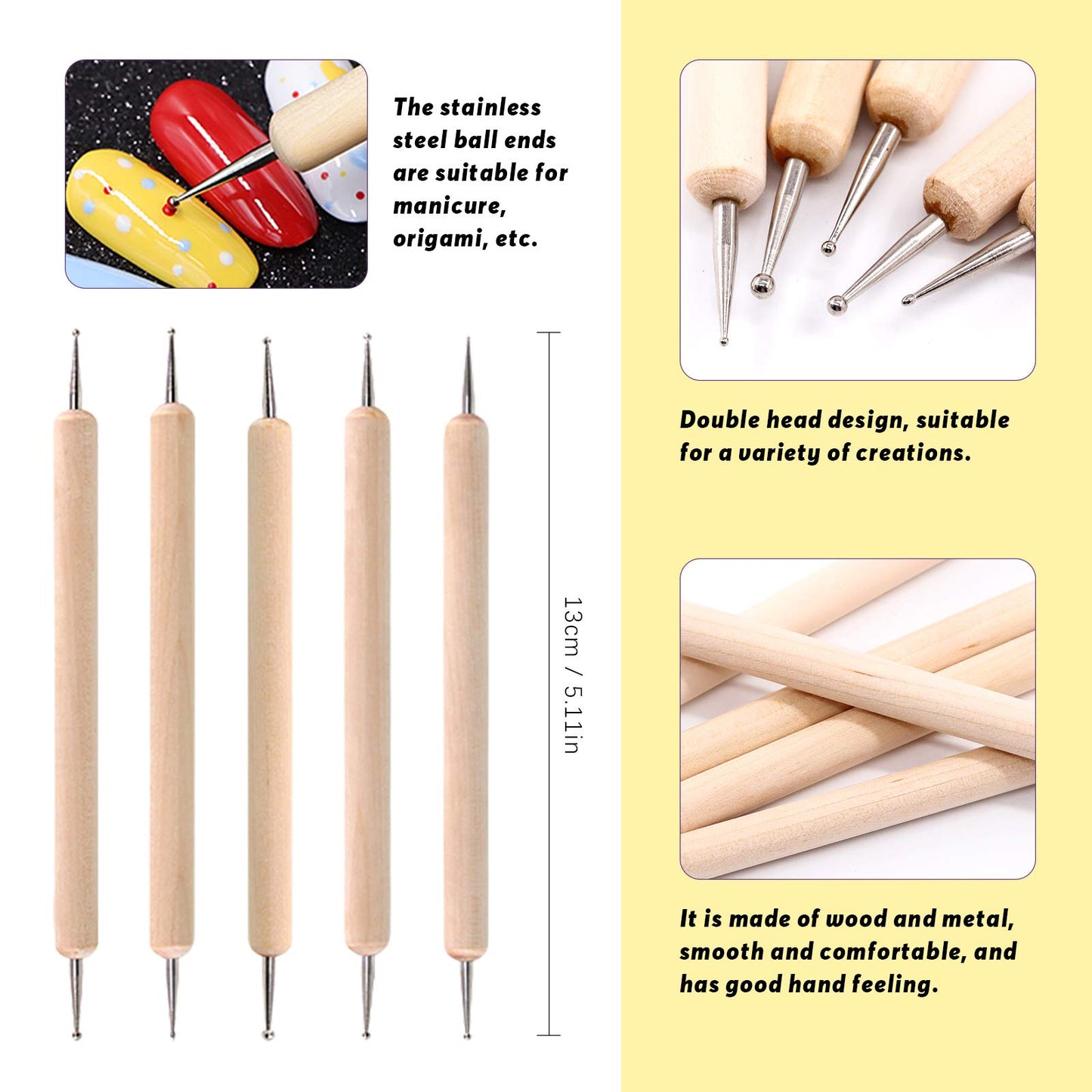 Swpeet 89Pcs Modeling Clay Sculpting Tools Kits, Ball Stylus Tool, Dotting Pottery Tools, Polymer Clay Cutters,Cutters Mold Cutter Punch Tools for Making Modeling Clay Cake Fondant Decoration