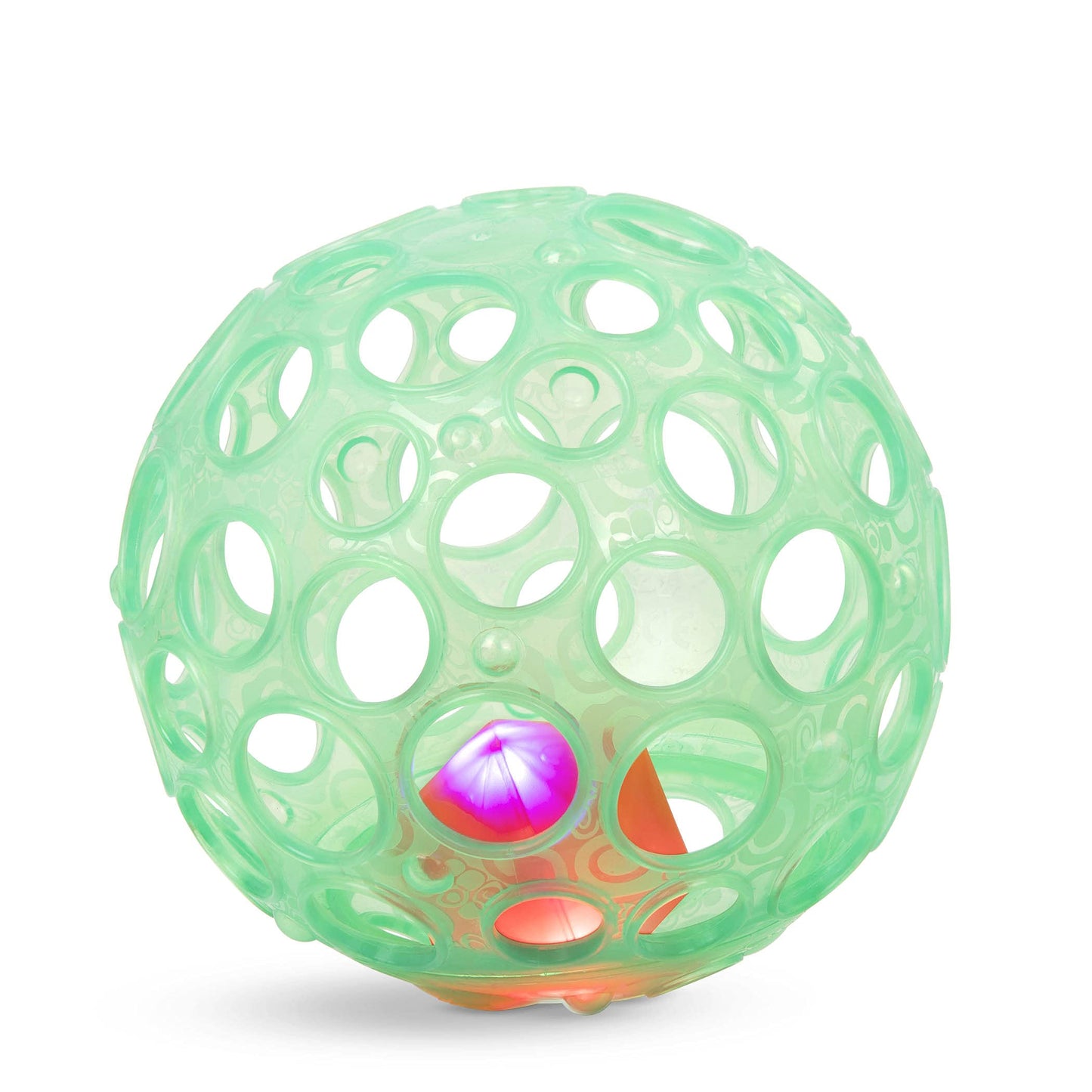B. toys – Sensory Lightup Baby Rattle – Textured Ball with Holes – Glowing Lights & Rattle – Infants, Babies – Grab n’ Glow – 0+ Months