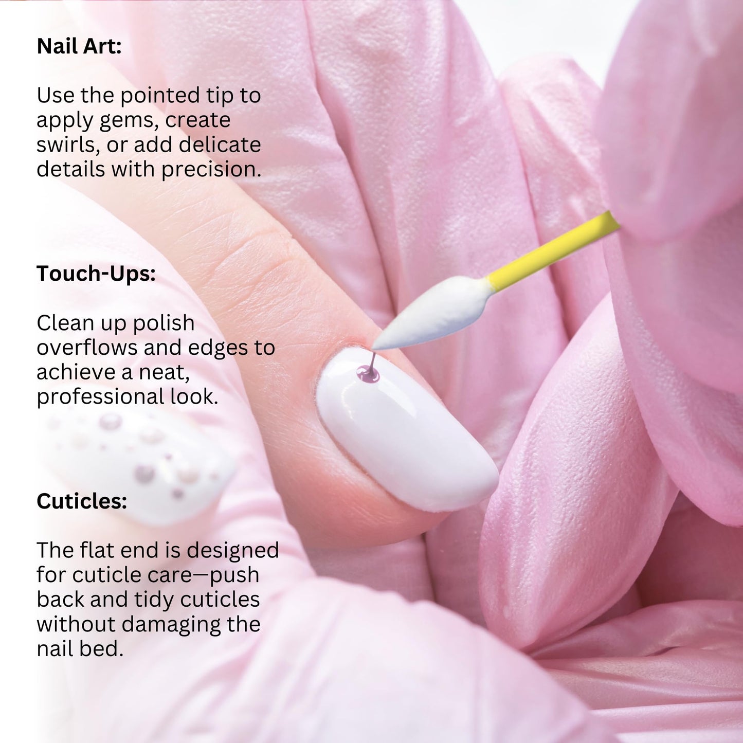 Fran Wilson NAIL TEES COTTON TIPS 120 Count (12 PACK) - The Ultimate Nail Tool, Multi-Purpose Double-sided Swabs with Pointed Ends for Precise Touch-ups and the Perfect At-Home Manicure & Pedicure