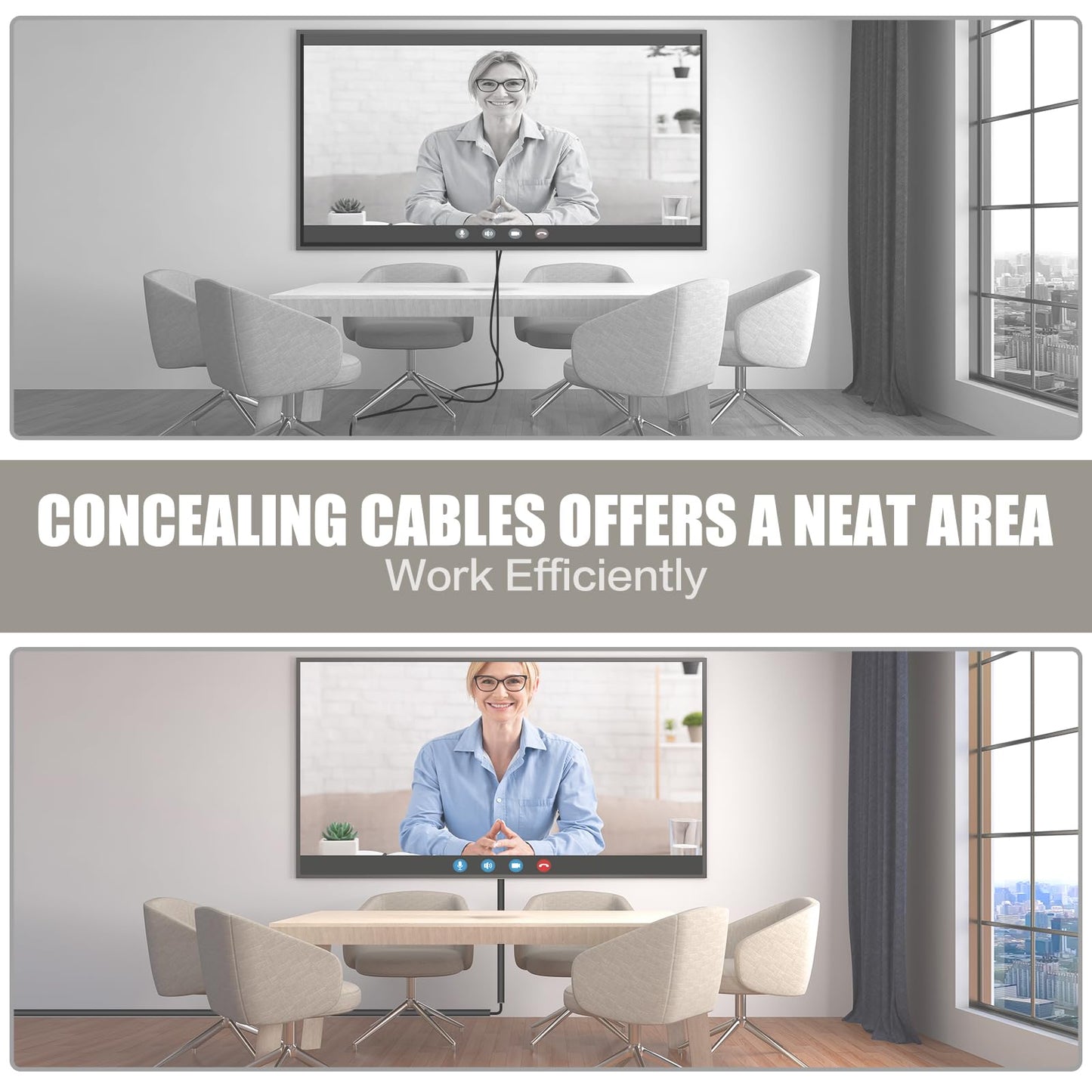 Silicone Wall Wire Hider, Side Open Wire Covers for Cords on Wall, 10FT Self-Adhesive Flexible Cord Hider for Mounted TV, Home Office, Cavity 0.63" W x 0.31" H