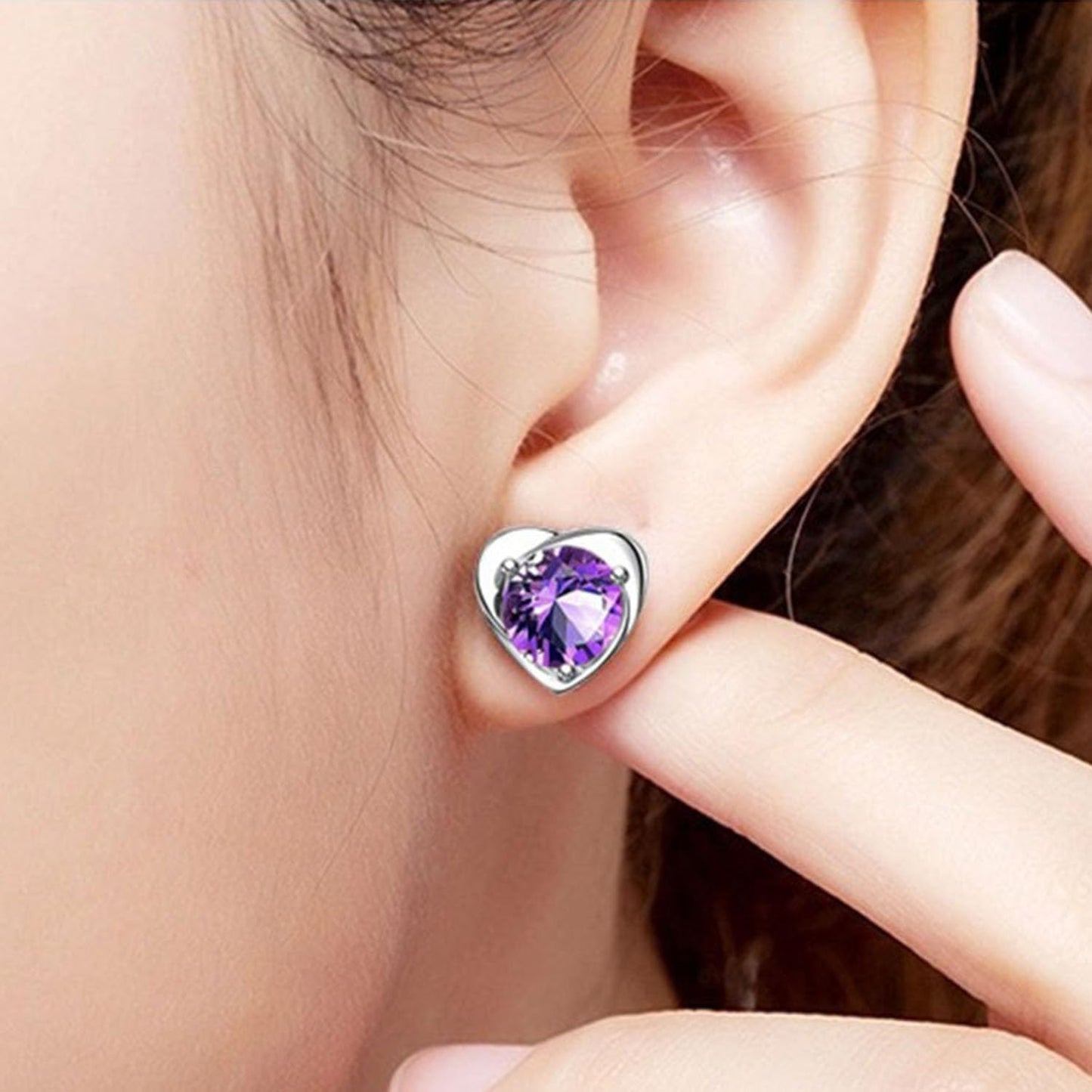 Lymphatic Earrings for Women Negative Lon Lymph Detox Earrings Lymphvity Germanium Earring Drainage Slimming Jewelry Gift (Purple)