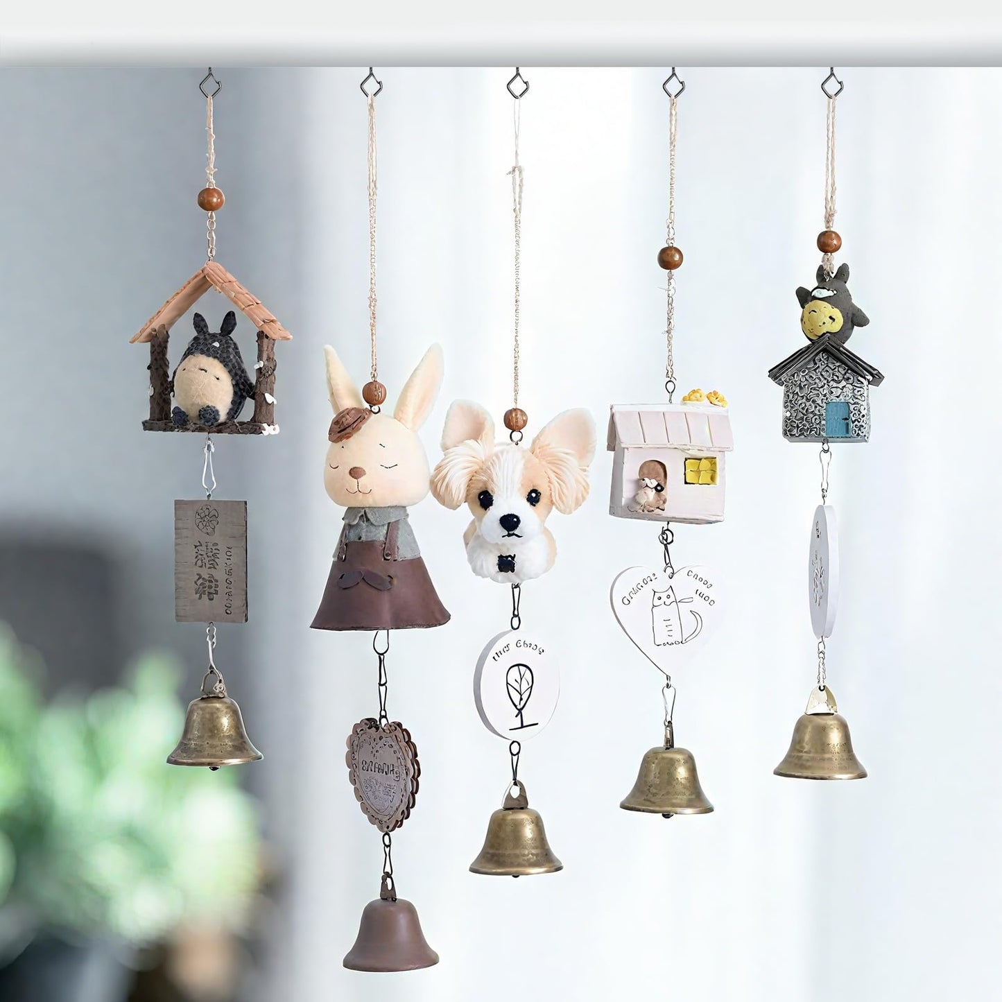 Emiluil 42 PCS Metal Black Eye Screw Hooks for Hanging Heavy Duty.Windproof Ceiling Hooks for Hanging Plants,Cup,Wind Chime,Bird Feeders,Christmas String Lights at Indoor&Outdoor 2.2 Inch