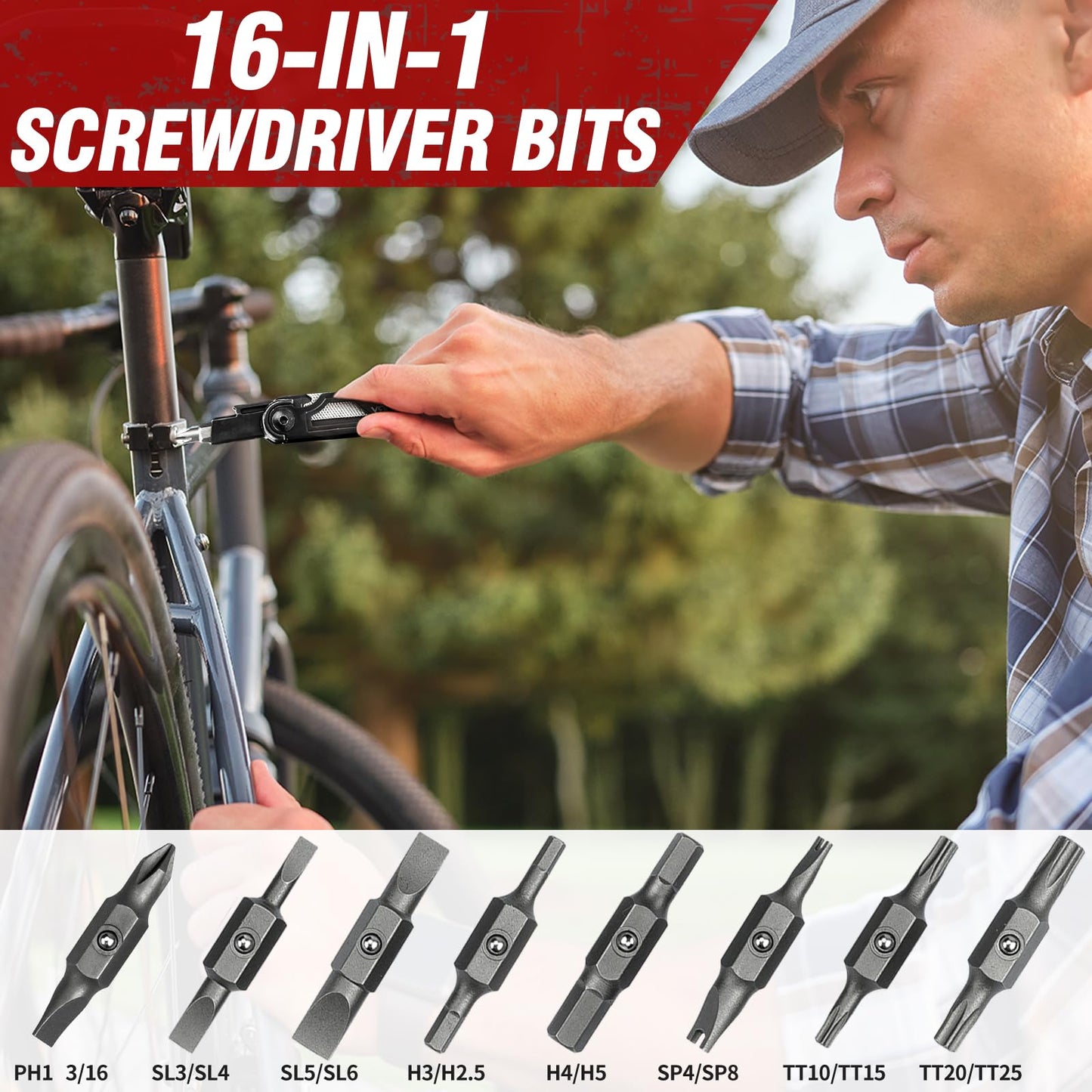 BIBURY Multitool Pliers Pro BI2045AB, Stainless Steel Foldable Multi Tool with Upgraded Scissors and Screwdriver, Multitools with Replaceable Wire Cutters and Saw, Ideal for Camping,Fishing,Survival