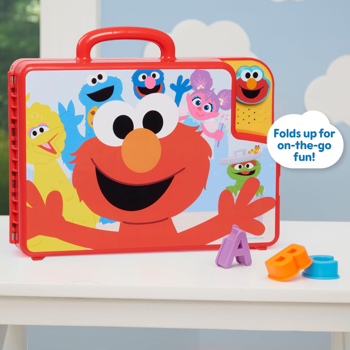 Sesame Street Elmo’s Learning Letters Bus Activity Board, Preschool Learning and Education, Kids Toys for Ages 2 Up by Just Play