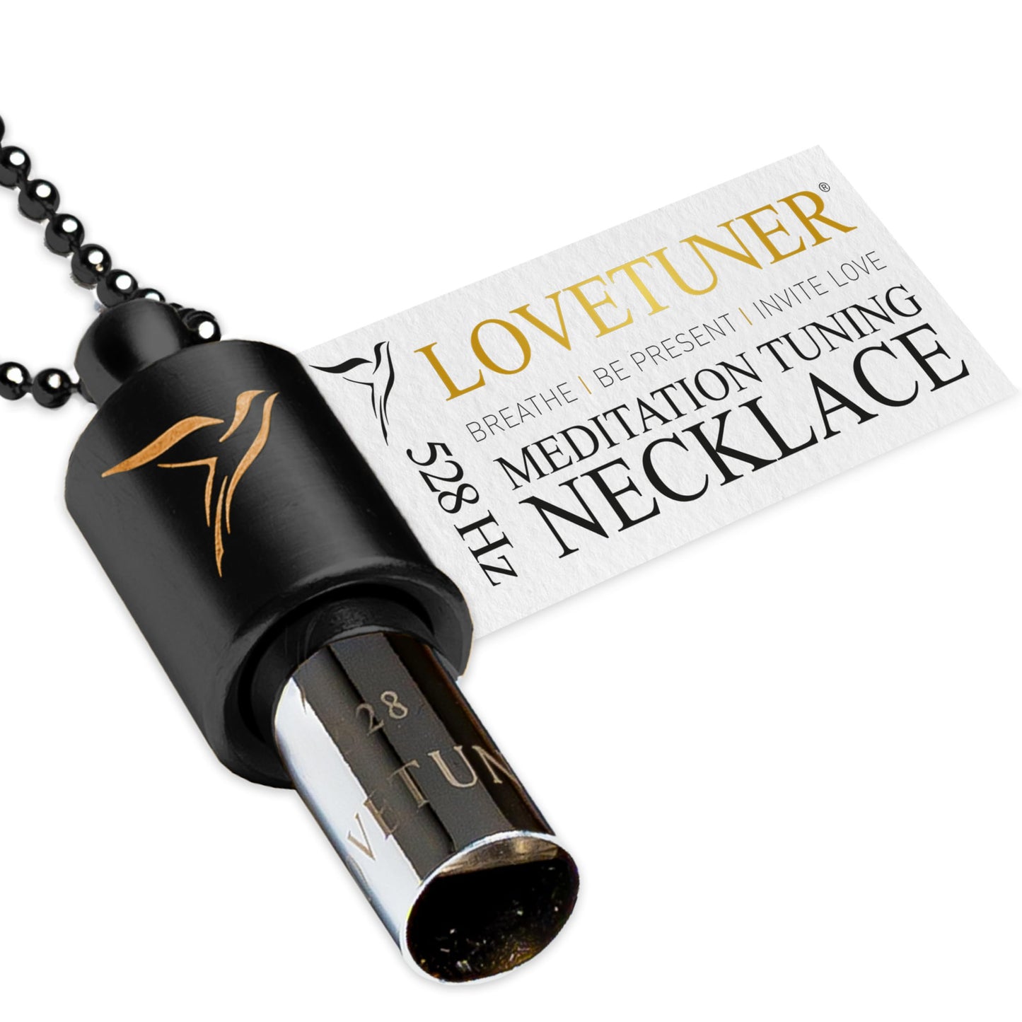 LOVETUNER Meditation Tuning Necklace 528 hz Frequency of Love | Mindfulness Device for Anxiety & Stress Relief