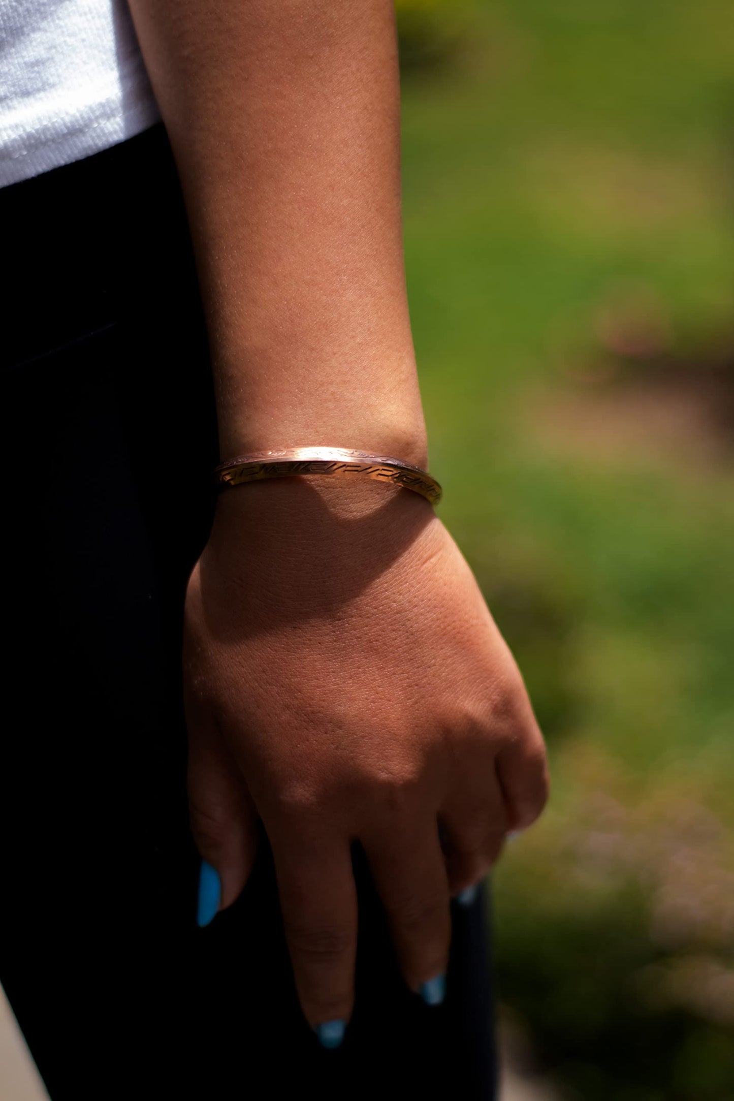 Tibetan Hand Crafted Copper Medicine Bracelet From Nepal (Style 8)
