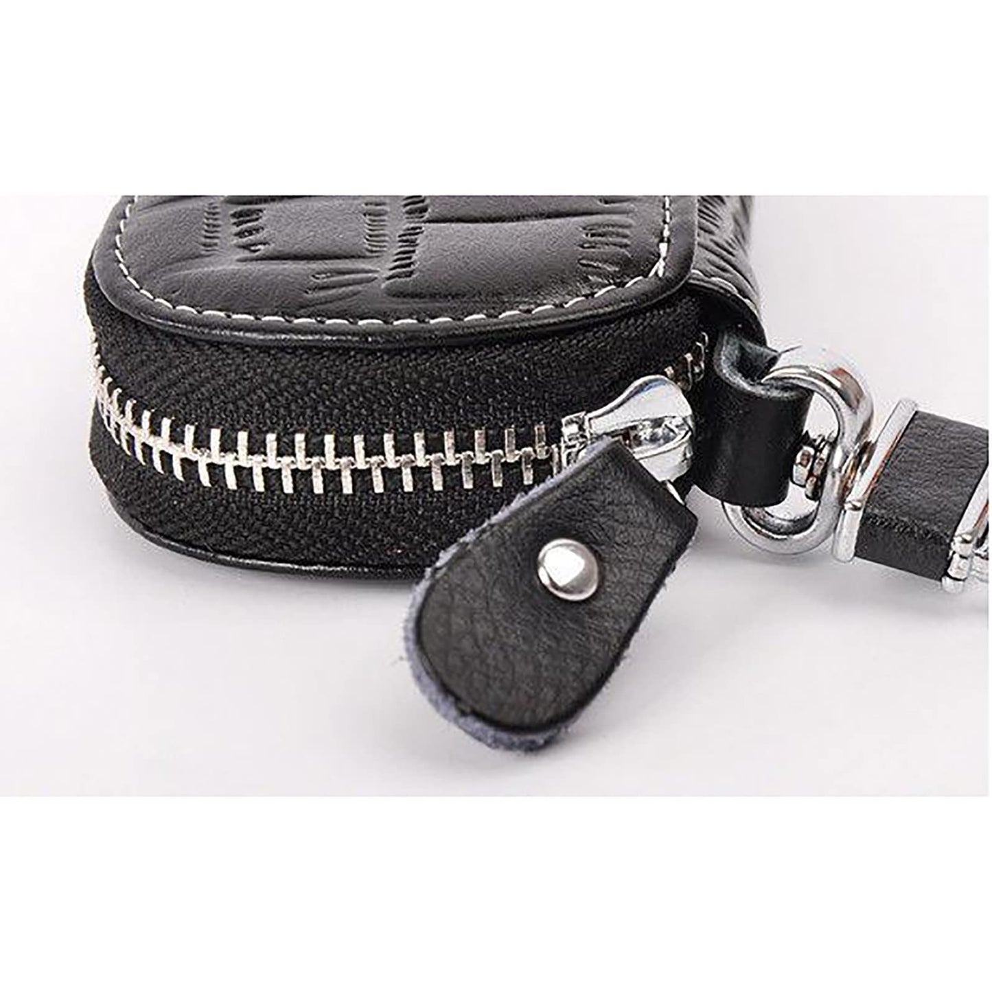 EUUDROBY Key Case Universal Remote Control Large Capacity Key Bag Waist Hanging Men's Leather Material Car Key Bag Daily Use
