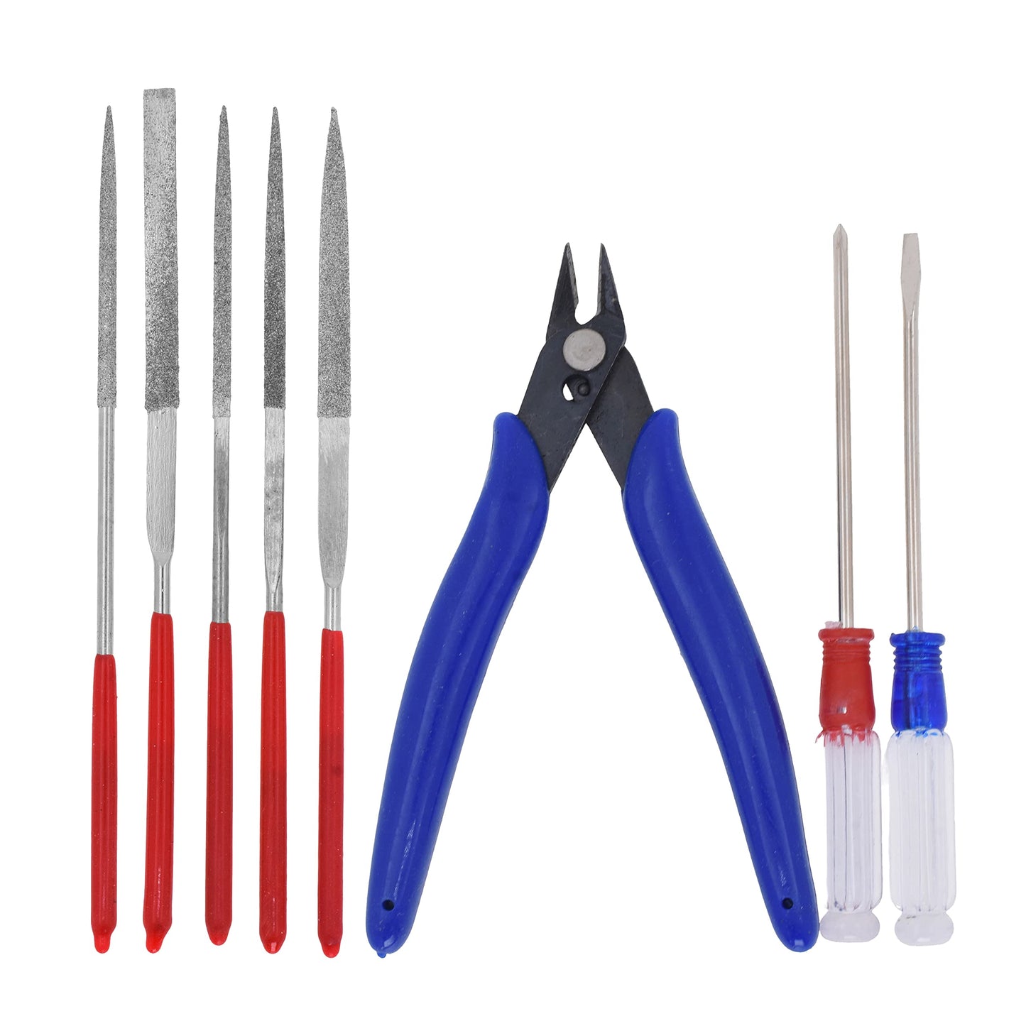 Mandala Crafts 33 PCS Plastic Model Tool Sets with Hobby Clippers, Tweezers, Drills, Grinder, Knife - Professional Basic Model Building Tools Set for Assembling Miniatures Mecha Cars