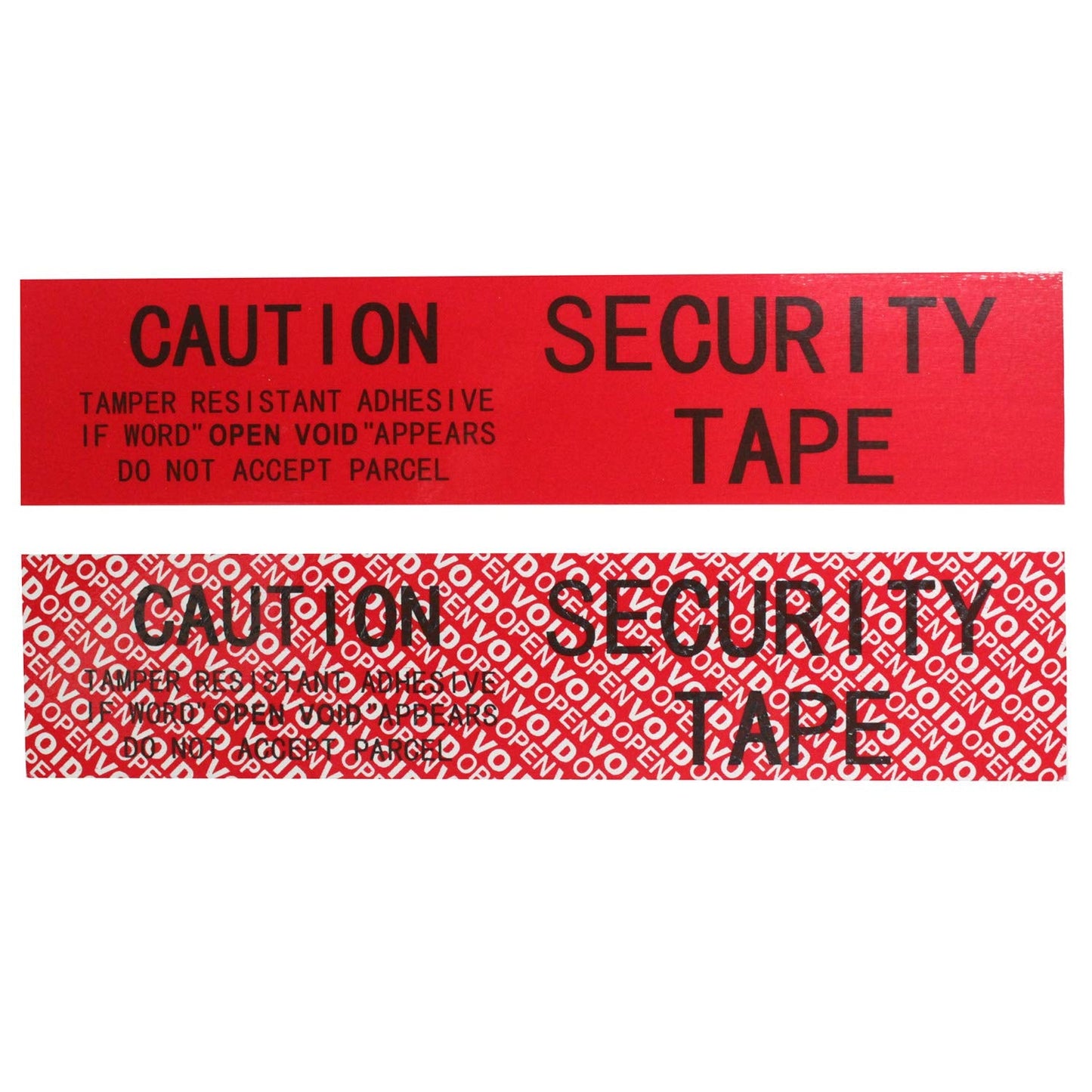 TamerSeals Group - 1 Roll Easy-to-Tear 100% Total Transfer Tamper Evident Security Packing Tape (Hand Tearable - No Scissors Needed, Ultra-Thick “Void” Film, 2 Inches x 55 Yards x 2 Mil, Red)