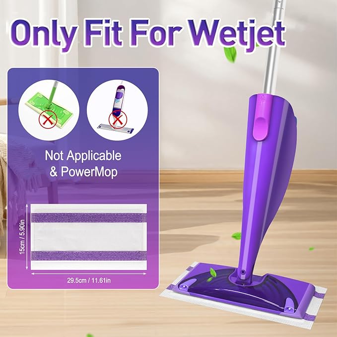 20Pack Mopping Pad Refill for swiffer Wetjet Mop Compatible with swiffer Wet Pads Refill Replacement for swiffer Wet Jet Pads Disposable Multi Surface Floor Mop Pads, Thickness & Absorbent