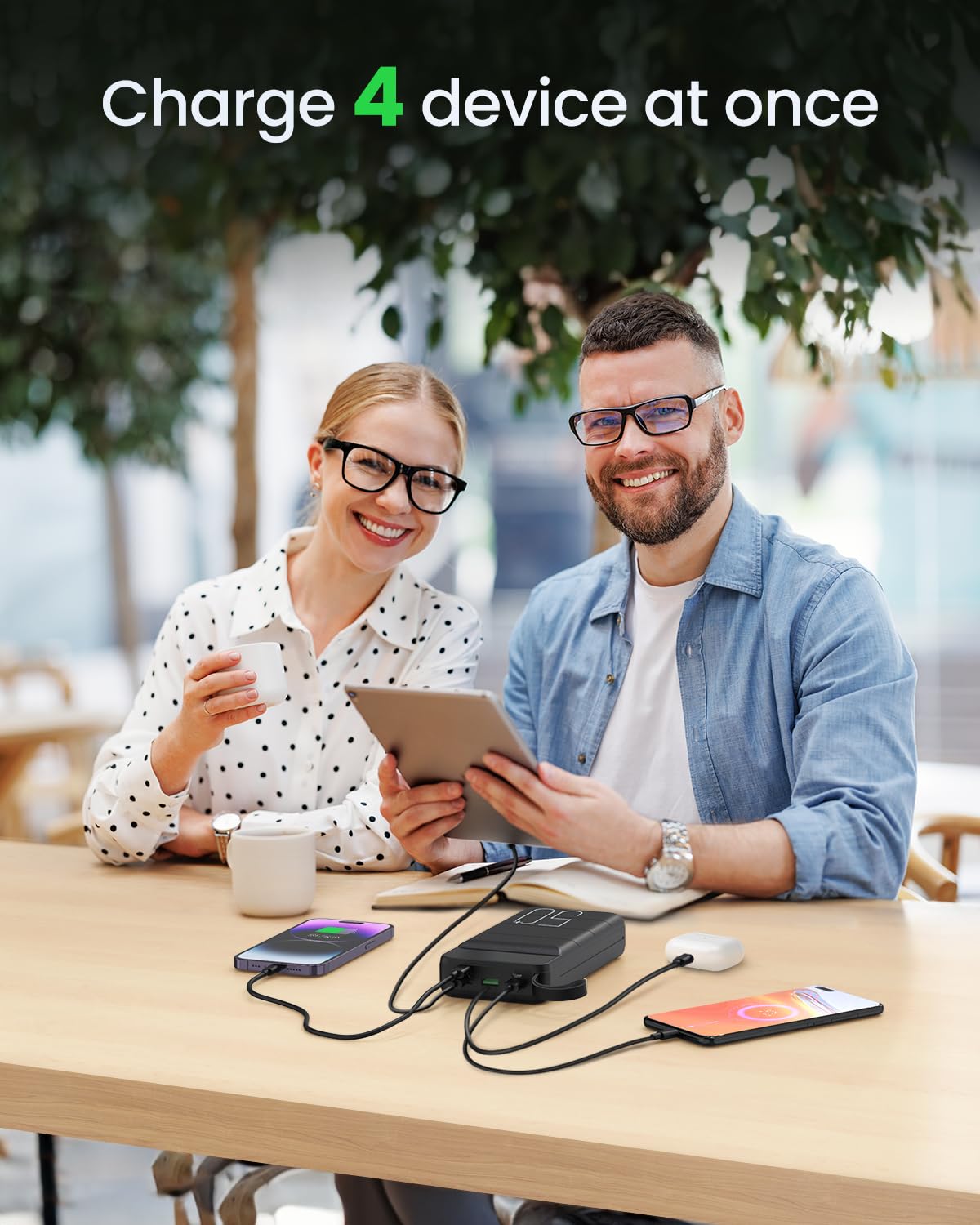 Power Bank Fast Charging 50000mAh - 22.5W Portable Charger USB C Quick Charge with 4 Outputs & 3 Inputs LED Display Huge Capacity External Battery Pack for iPhone, Samsung, iPad etc Black