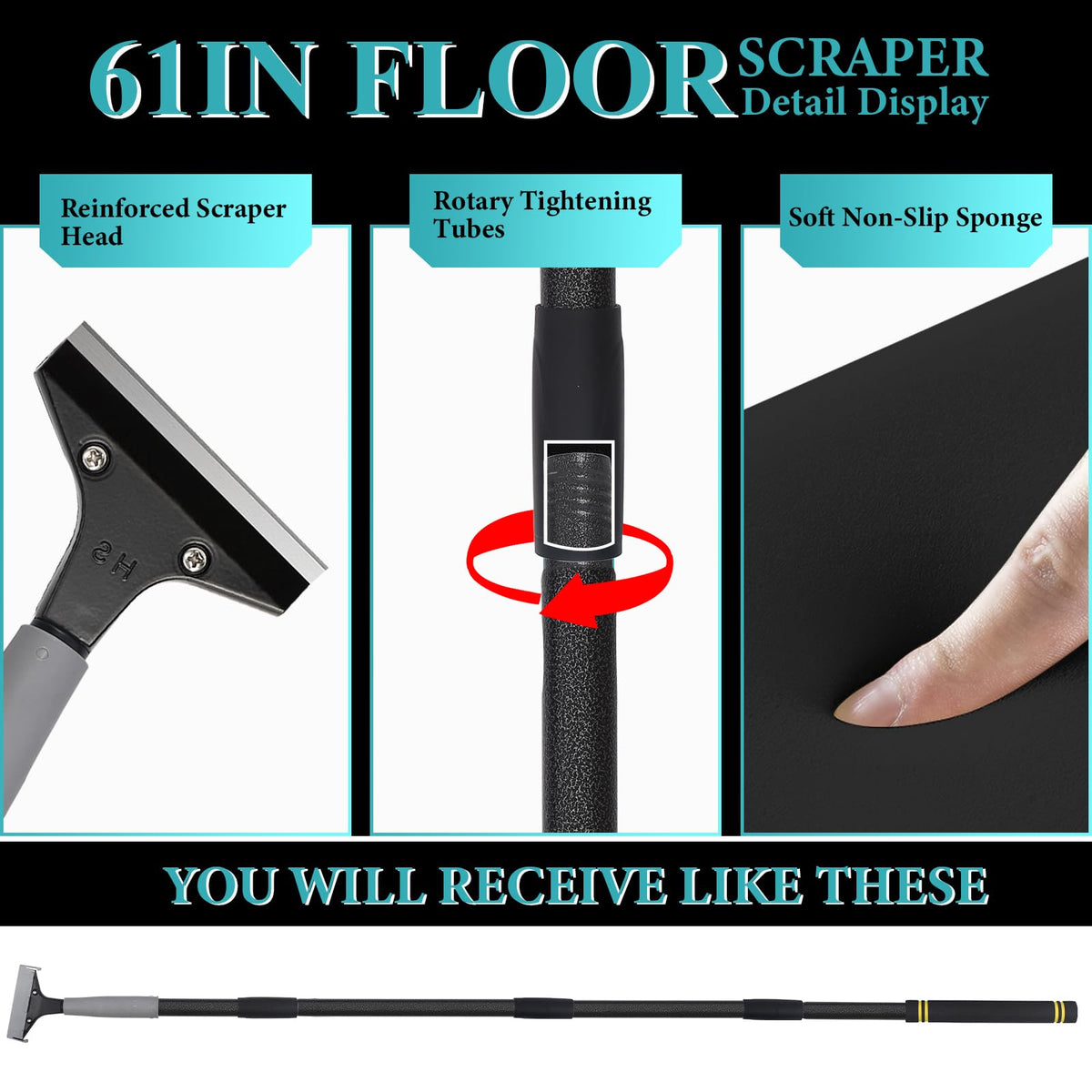 Floor Scraper Heavy Duty Long Handle