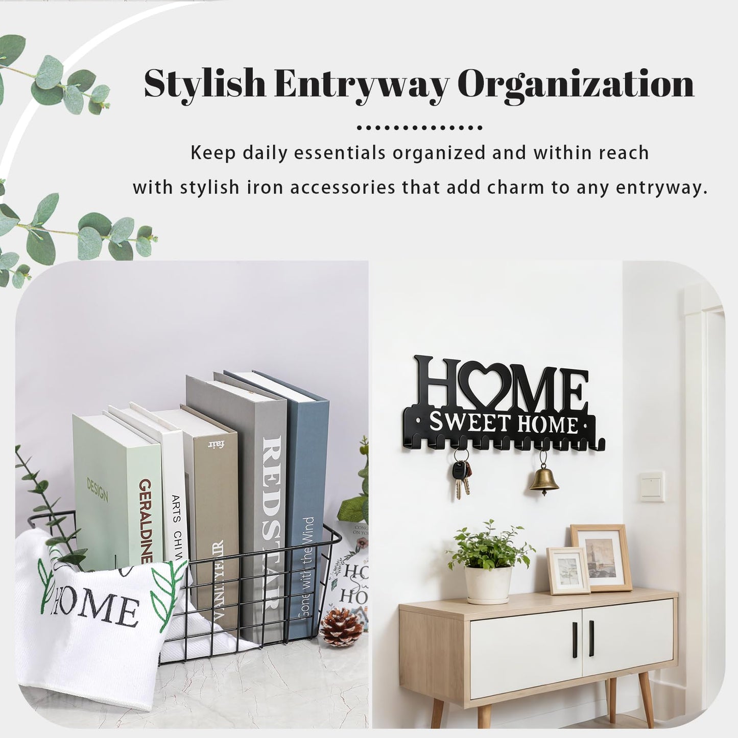 StoFurry Housewarming Gift Basket for New Home | 13 Pcs Kitchen Essentials Set with Ceramic Mugs, Measuring Spoons, Storage Basket | New Home Gift Ideas | Closing Gifts for Couples & Families