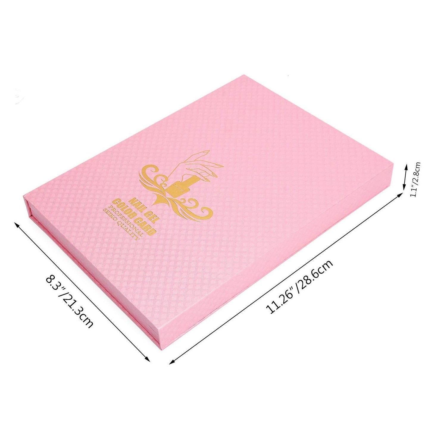 Noverlife 216 Nail Colors Chart Display, Nail Gel Polish Display Book with 216 False Nail Tips, Professional Salon Nail Color Swatches Nail Practice Card Board