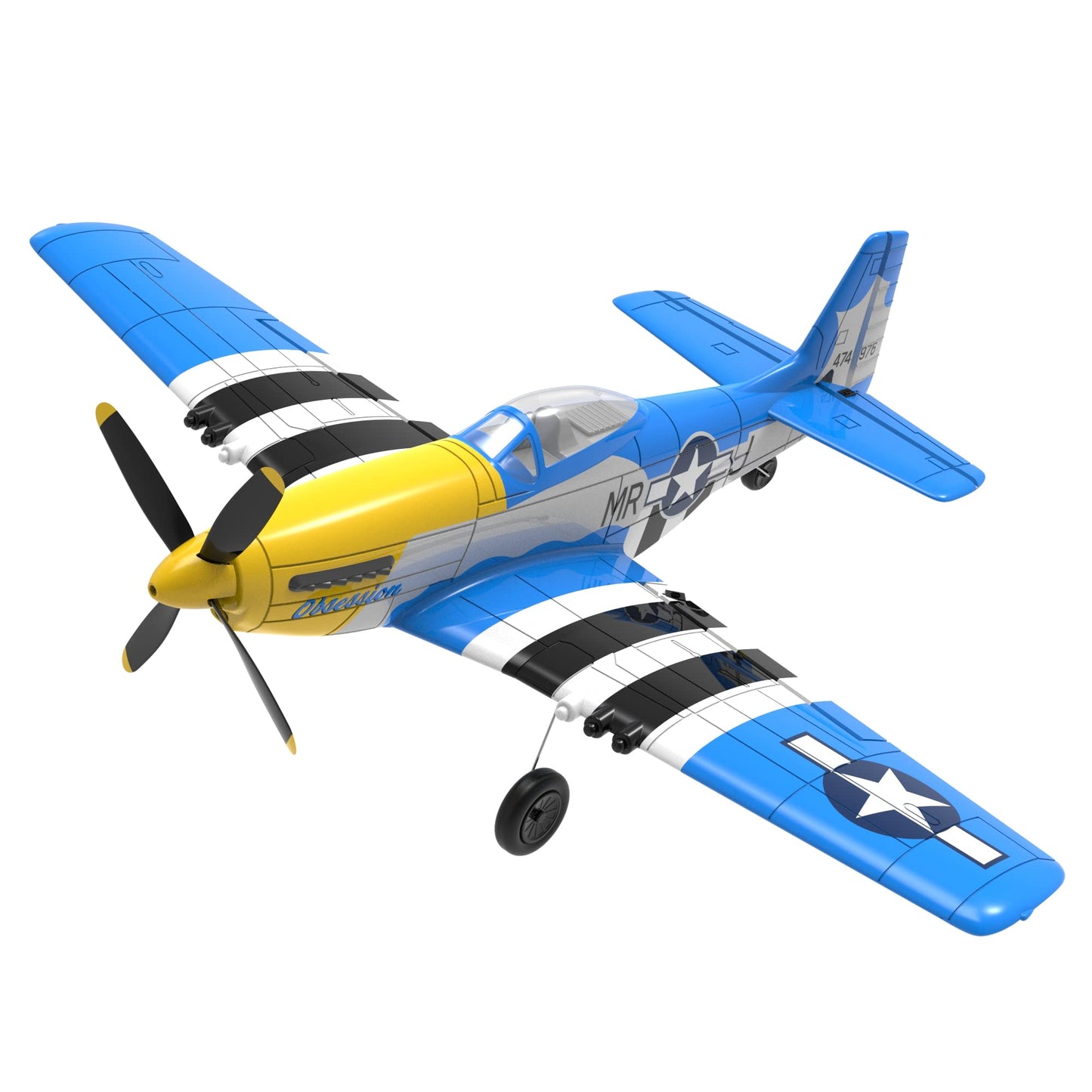 Moonzeamus 3 Sets Rc Plane 4-Blade Propeller with Propeller Savers and 3 Adapters for VOLANTEXRC 761-11 761-12 761-13 P40 BF109 P51 F4U T28 Spitfire Airplane New Version