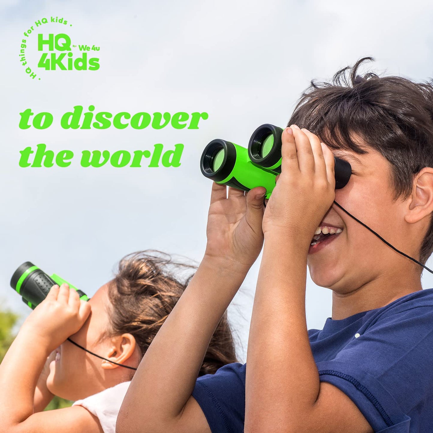HQ 4KIDS BY: WE 4U - Outdoor Adventure Kit for Kids: Binoculars, Compass, Magnifying Glass & Flashlight. 3-12 Year Old Boys & Girls