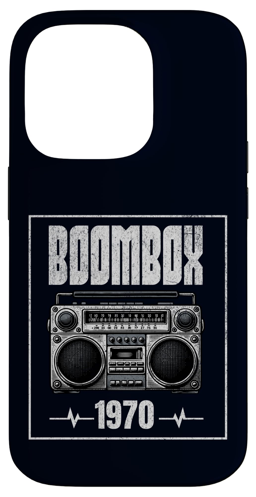 Boombox CD Player Cassette Audio AM FM Radio 1970 Birthday Case for iPhone 14 Pro