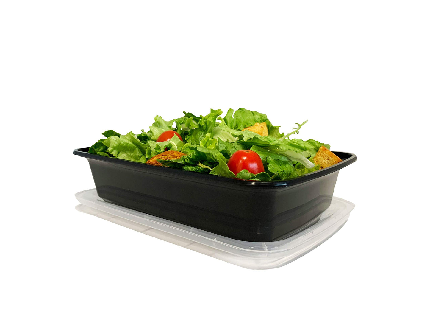 Reli. 28 oz Meal Prep Containers w/Lids - 50 Pack | Leftover To Go, Takeout | Microwave Safe | Disposable Containers for Food Storage | Take Home/Lunch/Meal Planning | Plastic | Black