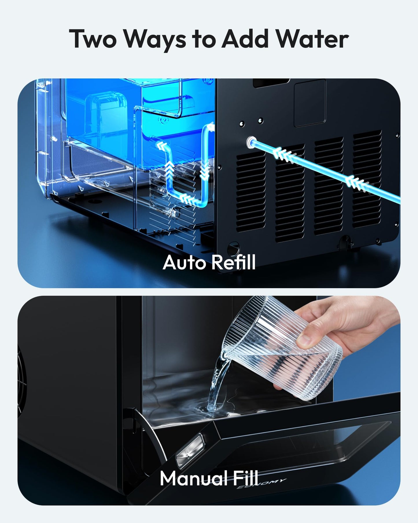 EUHOMY 2.4" Ice Ball Maker Countertop, 3Pcs Ready in 40Mins, 108Pcs/Day, Self-Cleaning Sphere Ice Maker Machine with Crystal Clear Ice, Round Ice Cube Maker for Whiskey & Bourbon