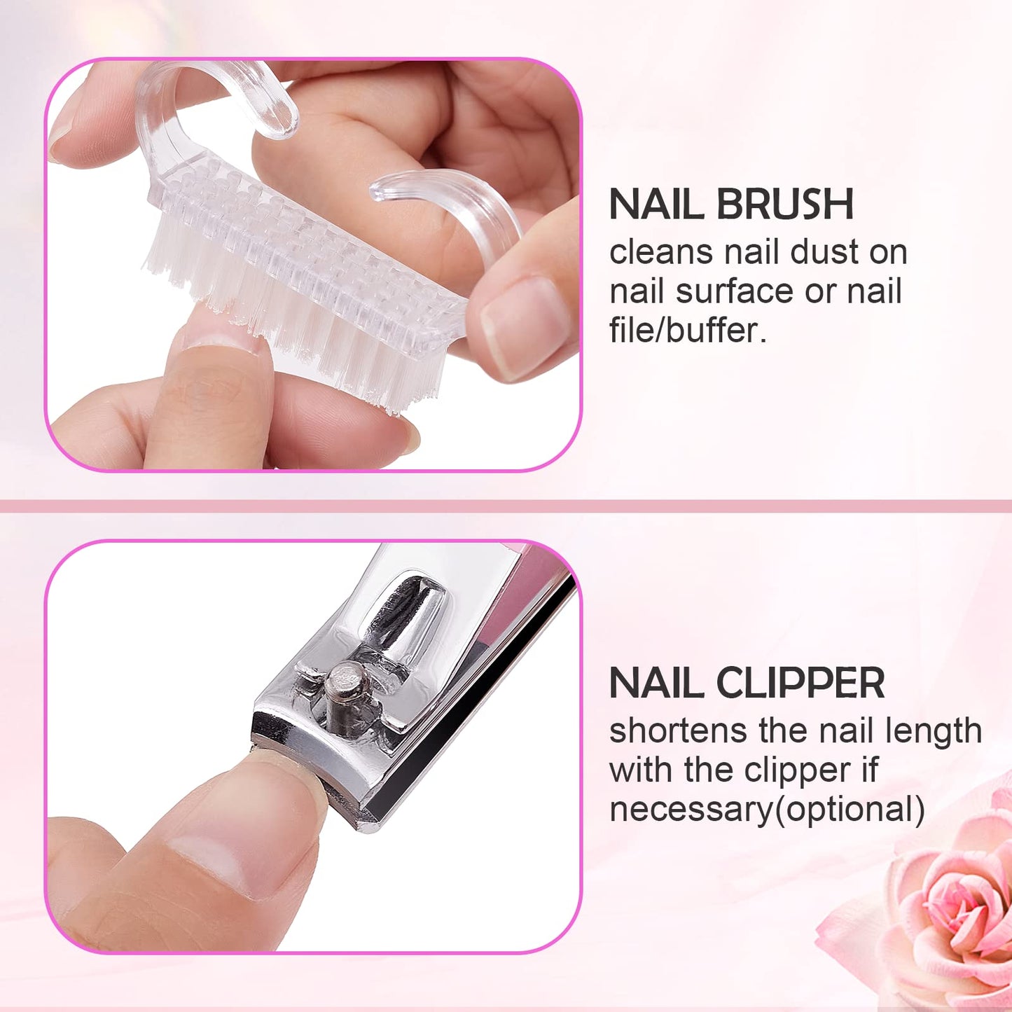 Makartt Cuticle Nail Drill Bit Safety Tungsten Carbide Cuticle Remover Drill Bit Bundle With Nail File and Buffer, Pink Basic Nail Prep Kit with Cuticle Trimmer, Beginner Manicure Kit