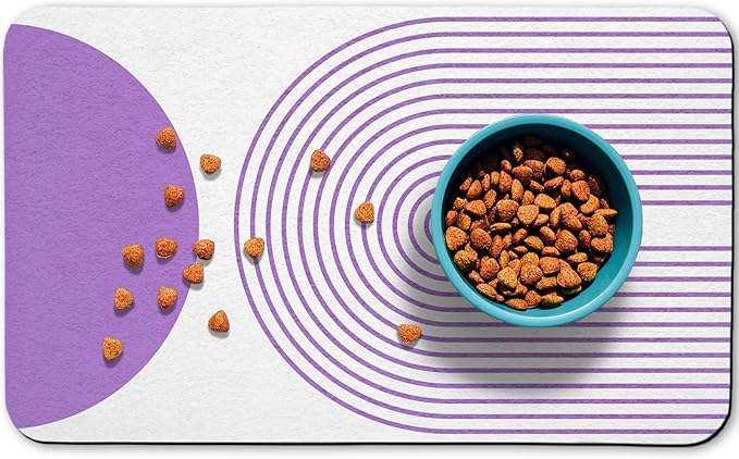 Dog Food Mats,Cat Absorbent Water Bowl Feeding Mats Pet Placemats for Food and Water Brown Bohemia 16 * 24 inch