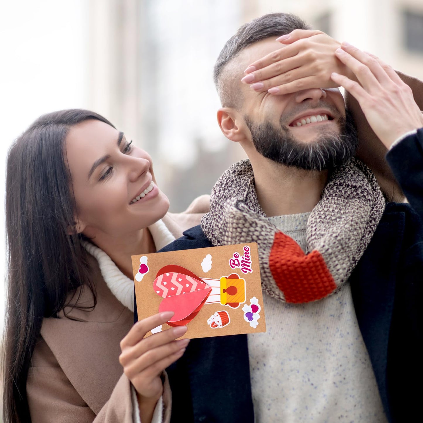 80UncleKimby 28Sets Valentines Day Crafts Card Making Kit DIY 3D Heart Cards with Envelopes Conversation Hearts Arts Craft Classroom Exchange Party Favors Bulk Supplies