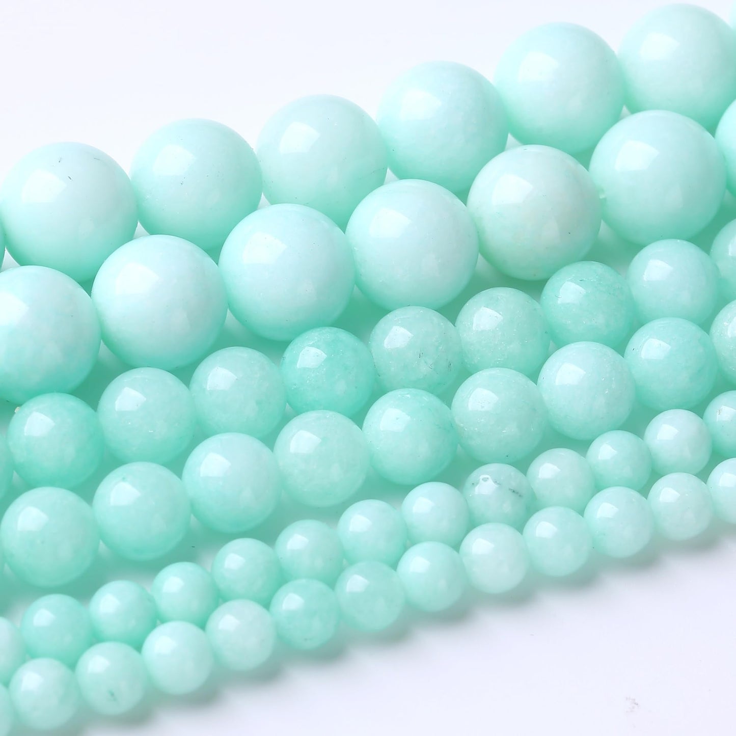10MM Apple Green Round Loose Beads Natural Gem Beads Crystal Energy Stone Beads for Jewelry Making DIY Bracelet Necklaces