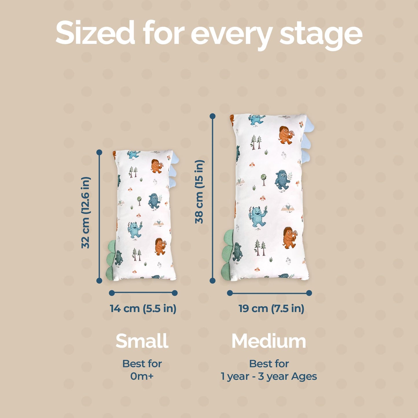 Theo's Lovey Pillow - Cloud-Soft Bamboo Lovey for Babies (0m+), Self-Soothing, Huggable Comfort Toy Pillow, Washable and Travel-Ready - Into The Mountain (Small)