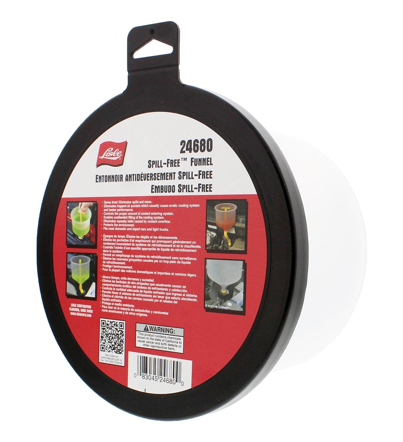 Lisle 24680 Spill-Free Funnel, Standard Adapters, 11 x 7 x 7 inches