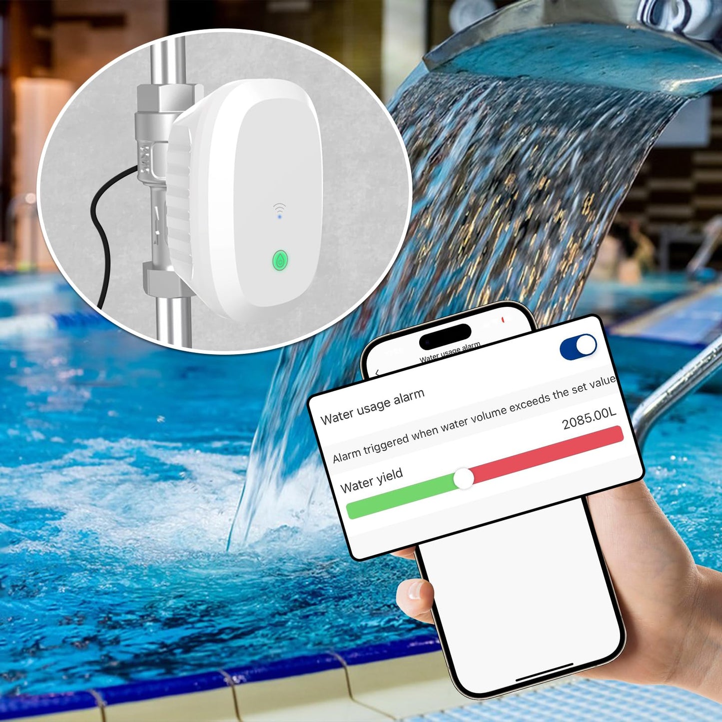 FRANKEVER DN20 Smart Water Valve 3/4 Smart Water Management System WiFi Remote Control Faucet Timer for Hose, Sprinkler Water Timer Auto Watering for Plants ,Compatible with Alexa,Google (DN20(3/4"))