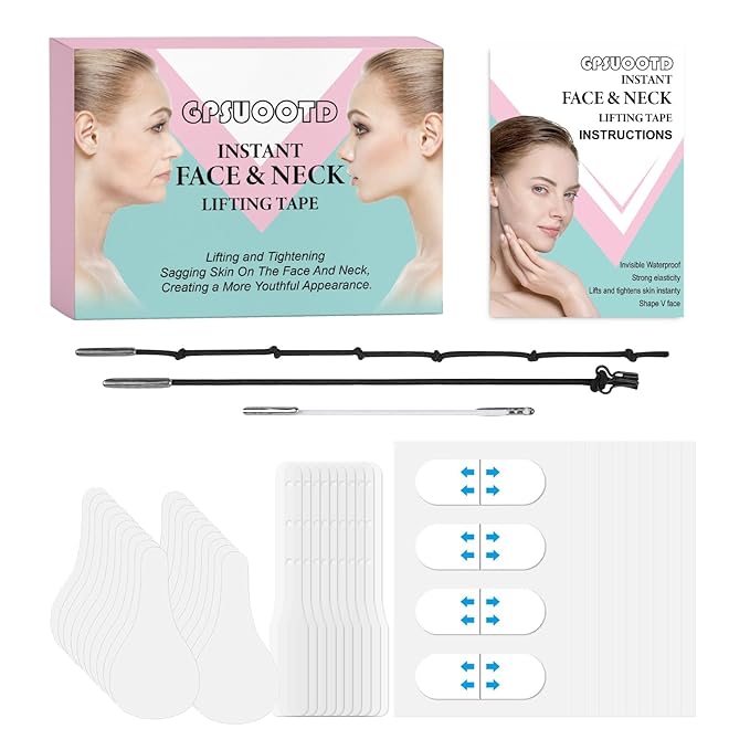Face Lift Tapes – 60 Pcs Instant Neck Lift Patches,Neck Tape lifting Invisible,Face Lift Tape Invisible,(Mix Box)