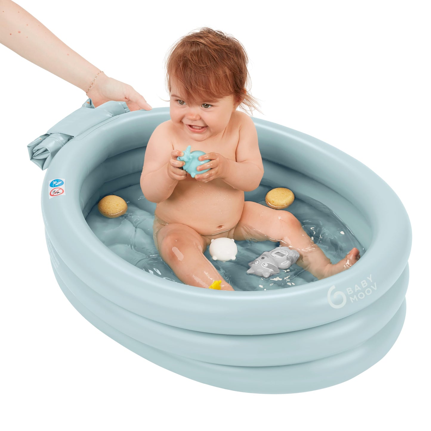 Babymoov Inflatable Bathtub & Pool - Safe, Portable & Grows with Baby (from 0+ Newborn Insert Included)