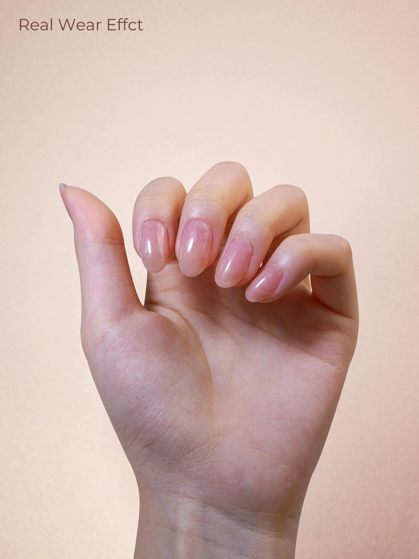 Beaolata Real Gel Nail Strips (No UV Light Needed) - 44Pcs Salon Quality Nail Stickers - Long Lasting Polish Wraps for Women, Easy Apply & Remove (Vintage Pink